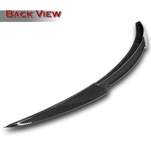 Black Real Carbon Fiber V-Style Rear Trunk Spoiler Wing for 2014-2017 Mazda 6 & 2015-2016 Models - High-Performance Car Styling Upgrade for Sporty Look & Aerodynamics
