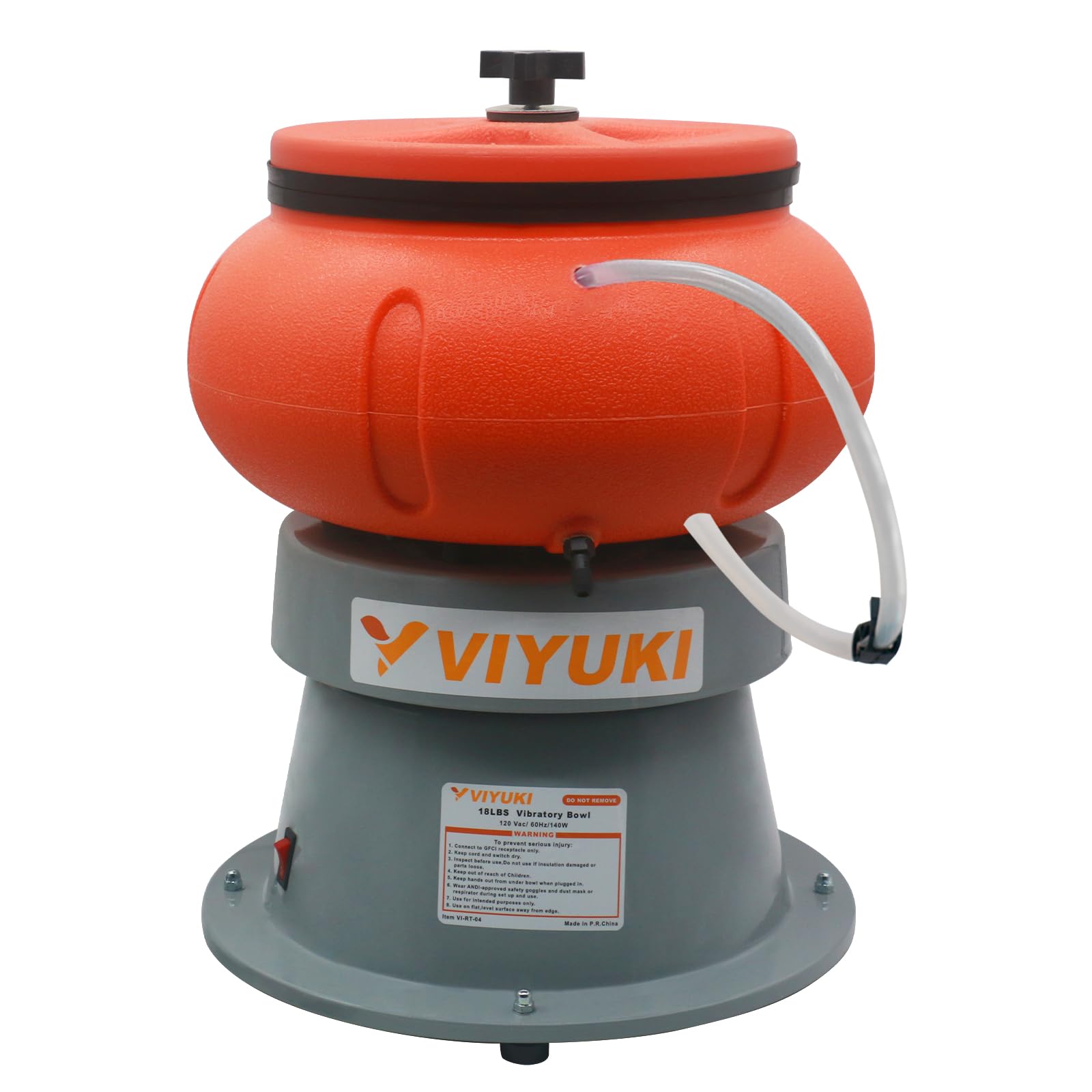 18LBS Electric Vibratory Tumbler Bowl - Metal Polishing Machine for Jewelry, Coins & Small Parts - Perfect for DIY Crafts & Professional Metal Finishing