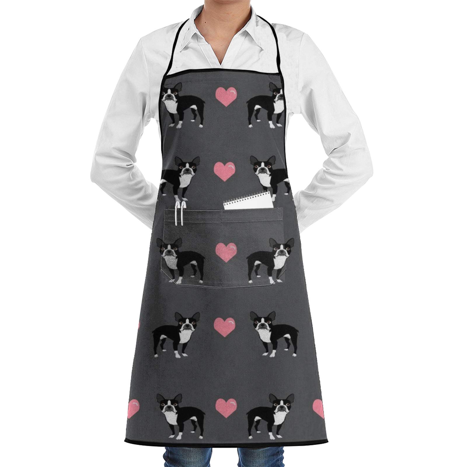 SWEET TANG Men's Waterproof Cooking Apron with Pocket - Polyester Kitchen Bib for Restaurant Chefs & Home Cooking - Perfect for BBQ, Baking & Grilling