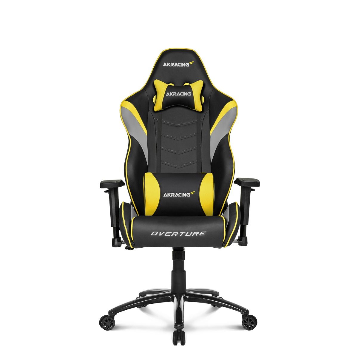 AKRACING Overture Gaming Chair - Ergonomic Racing Style Computer Chair with Adjustable Height & Lumbar Support - Yellow Gaming Chair for PC, Office & Esports