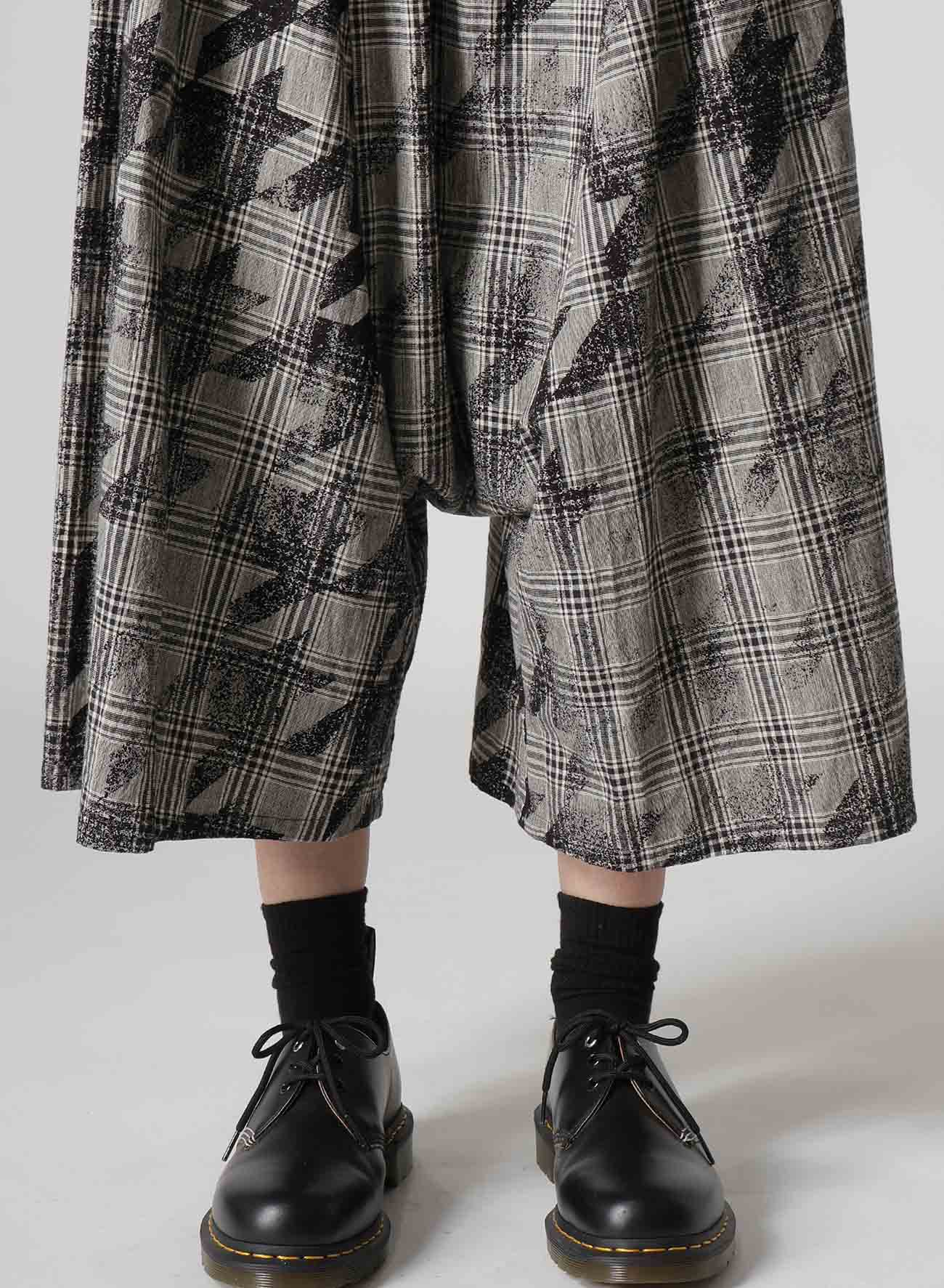 Stylish Cotton Linen Plaid Houndstooth Gathered Pants for Women - Comfortable & Trendy Casual Trousers for Office, Travel, and Everyday Wear