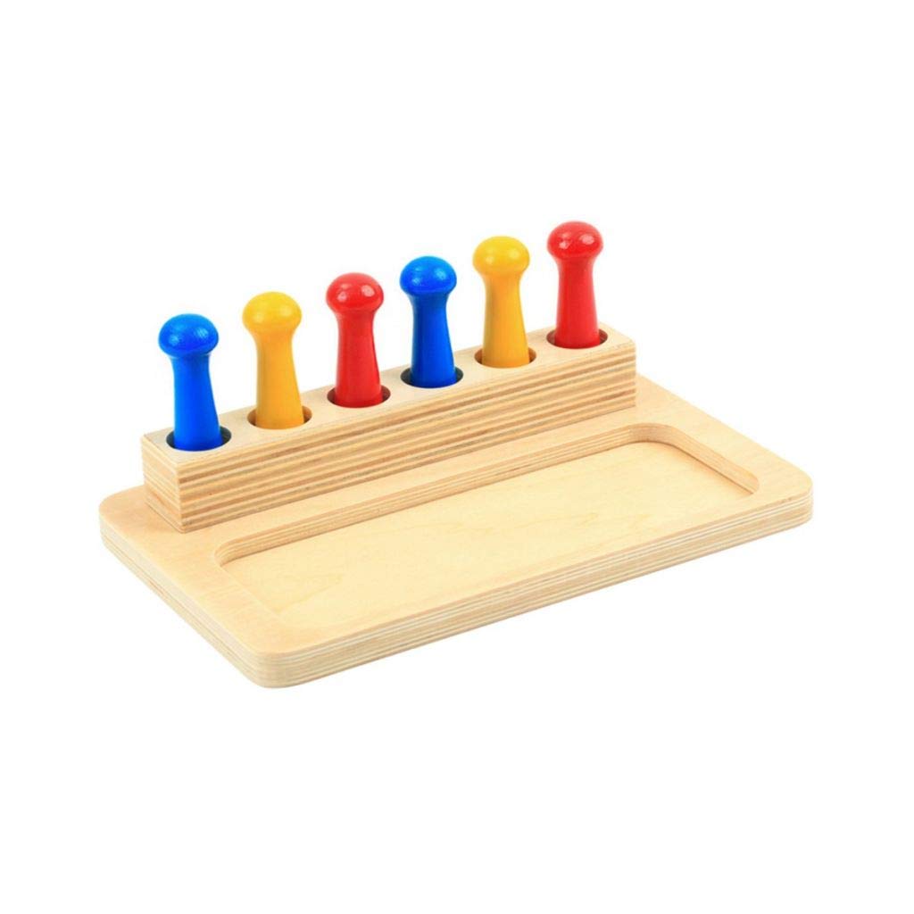 Montessori Peg Box Toy for Toddlers - Wooden Educational Imbucare Activity with Pegs - Fine Motor Skills Development for Kids - Perfect for Montessori Homeschool & Preschool Learning