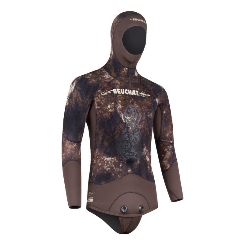 Beuchat Rocksea Trigocamo Wide 3mm Neoprene Wetsuit Jacket for Scuba Diving, Spearfishing & Water Sports - Warm & Comfortable Cold Water Protection