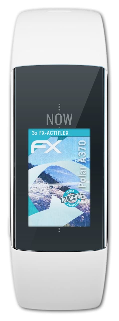 Polar A370 Screen Protector - Ultra Clear & Flexible FX Protection Film (3-Pack) for Fitness Trackers & Smartwatches