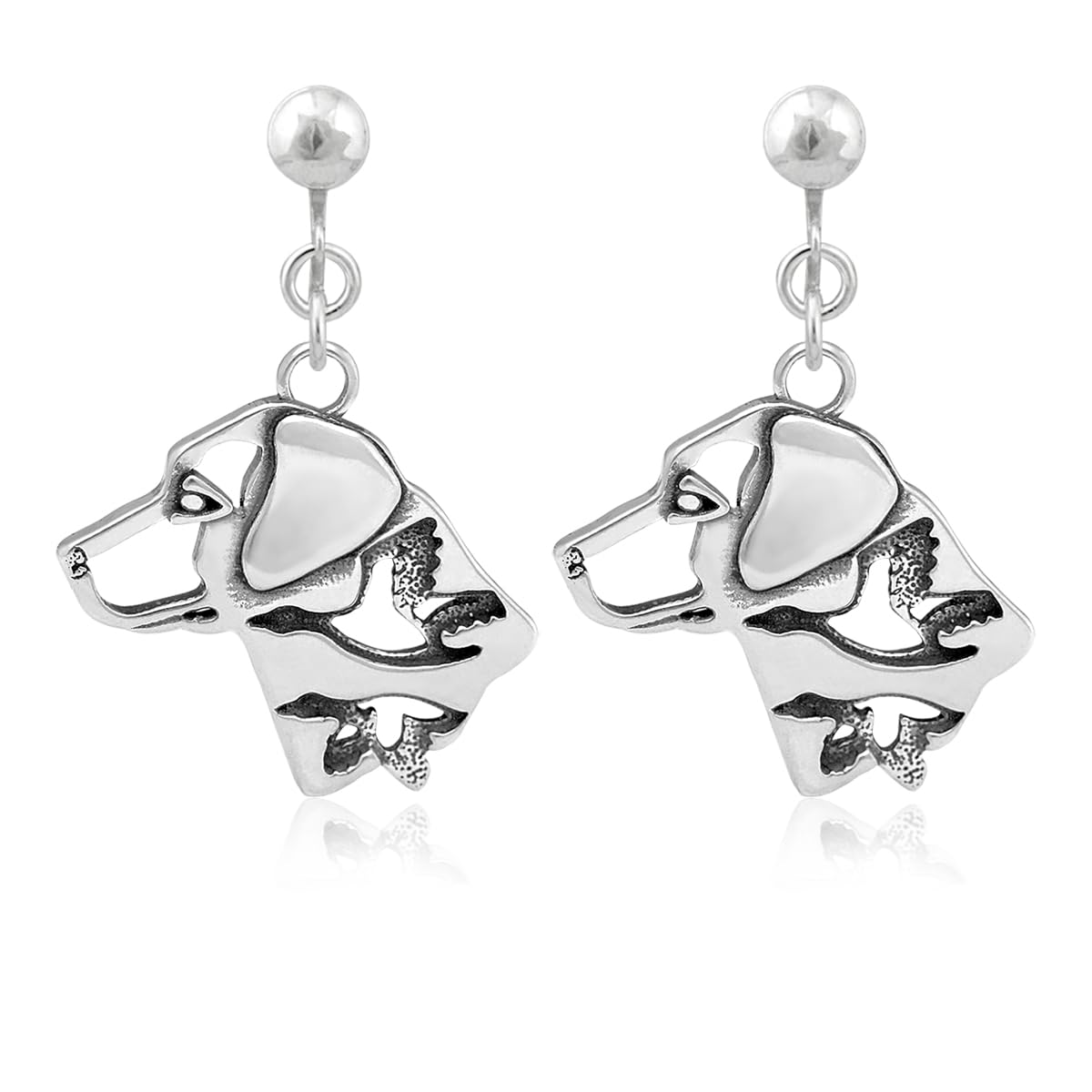 Sterling Silver Labrador Retriever Dog Earrings for Women - Handmade Duck Accent Jewelry Gift for Dog Lovers - Perfect for Casual Wear, Gifts & Special Occasions