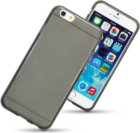Apple iPhone 6 / 6S Gel Skin Case - Smoke Black | Slim Protective Cover | Shockproof & Scratch Resistant | Perfect for Everyday Use, Work & Travel