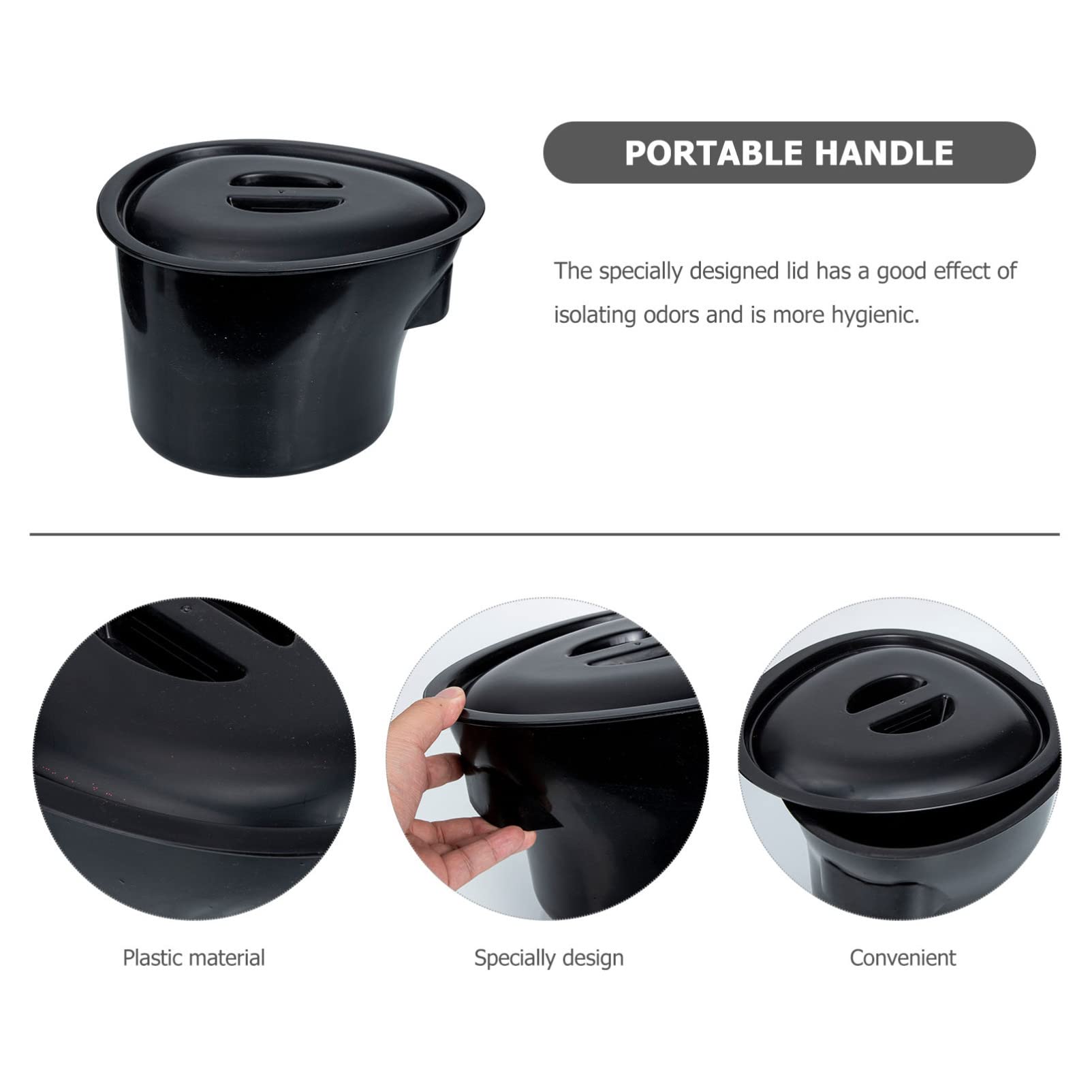Portable Female Urinal for Travel & Bedroom - Lightweight Plastic Chamber Pot with Lid, Spill-Proof Design for Women's Hygiene Needs - Ideal for Camping, Road Trips, Hospital Use & Mobility Challenges