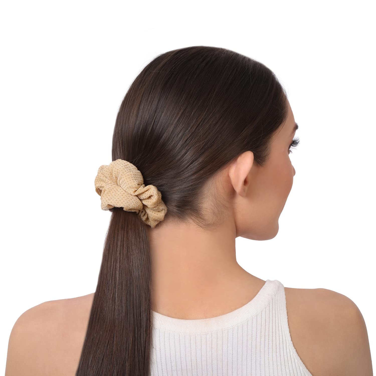 6 Pcs Satin Silk Scrunchies Hair Bands for Women - Soft Hair Ties & Stylish Hair Accessories for Workouts, Yoga, and Everyday Use