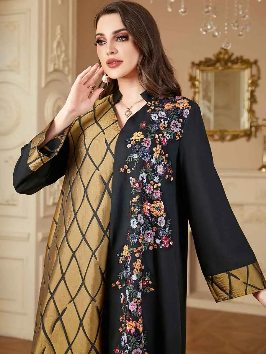 Elegant Embroidery Eid Caftan Dress for Women - Traditional Moroccan Kaftan #244148 | Perfect for Eid Celebrations, Weddings & Special Occasions