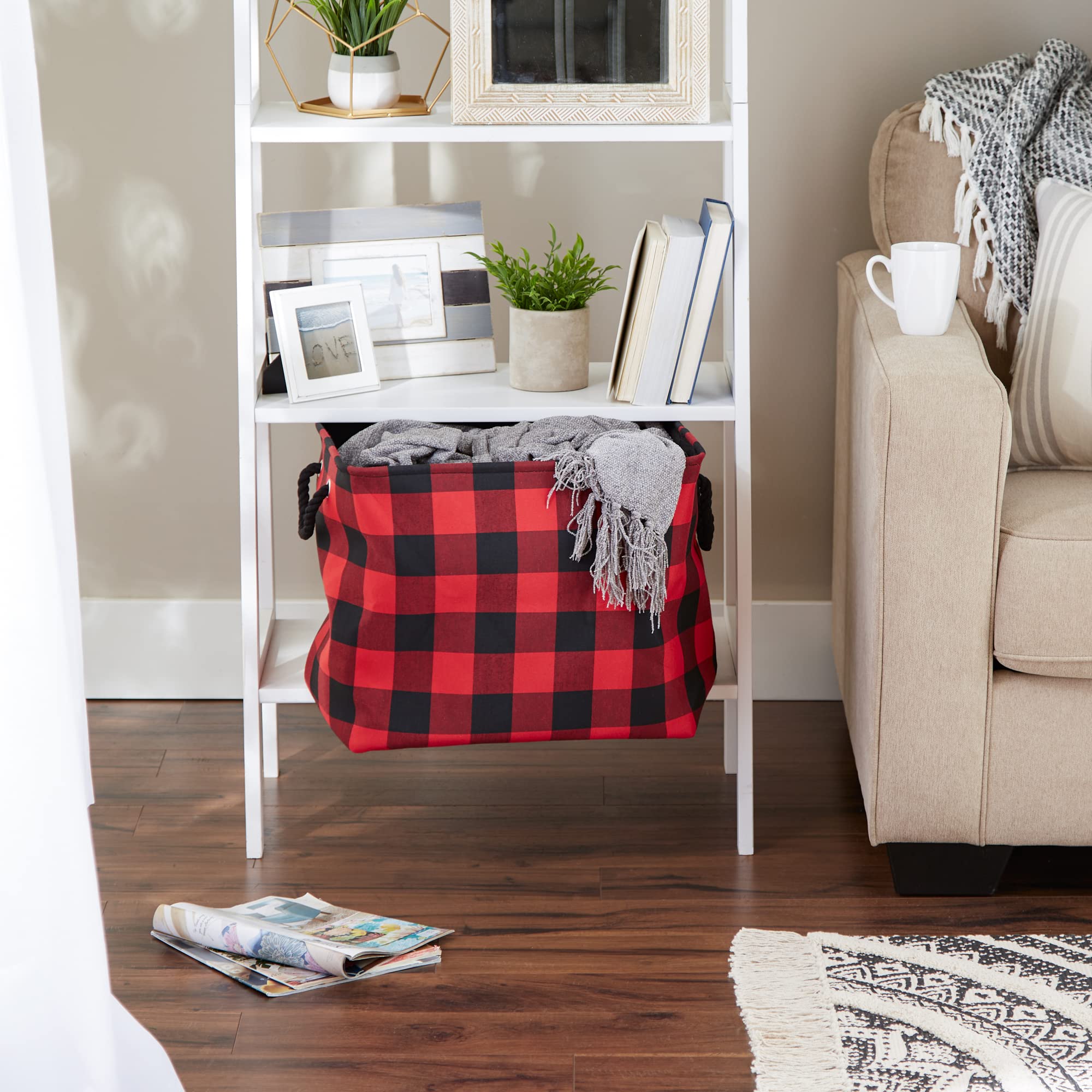 DII Polyester Cassette Tape - Red Buffalo Check Plaid Pattern - Perfect for DIY Crafts, Scrapbooking & Home Decor