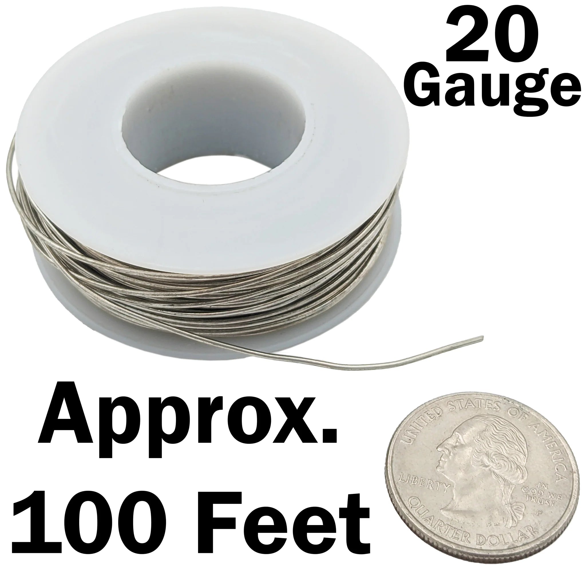 78 Feet 20 Gauge Silver Tinned Copper Crafting Wire - Uninsulated Jewelry Making Wire for DIY Bracelets, Necklaces & Art Projects