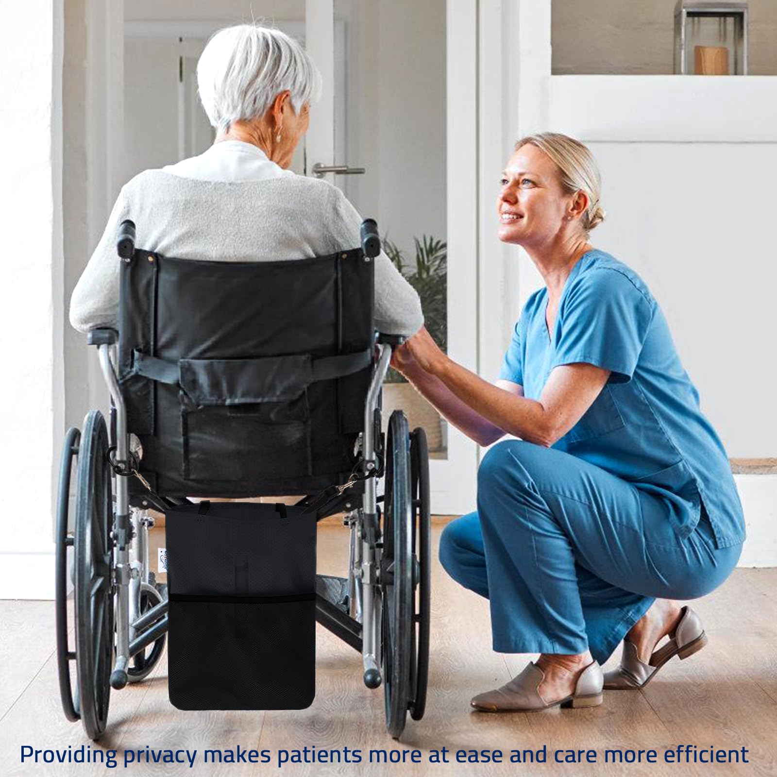Multipurpose Urine Drainage Bag Holder - Adjustable & Durable Medical Support for Wheelchair, Bedside & Home Care Use
