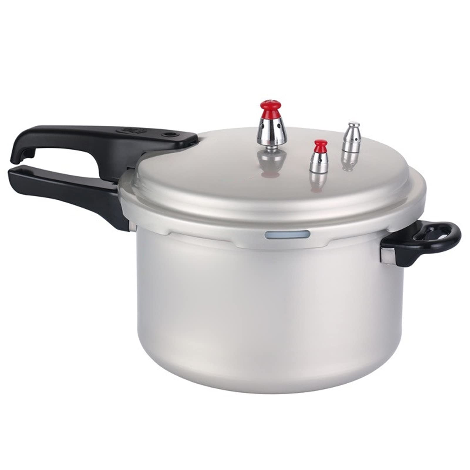 Premium 4L Small Aluminum Pressure Cooker with Double Safety Valve - Fast Cooking for Meat, Soup & Rice - Compatible with Gas Stove & Induction Cooker (Silver) - Perfect for Home Kitchens, Camping & Emergency Cooking