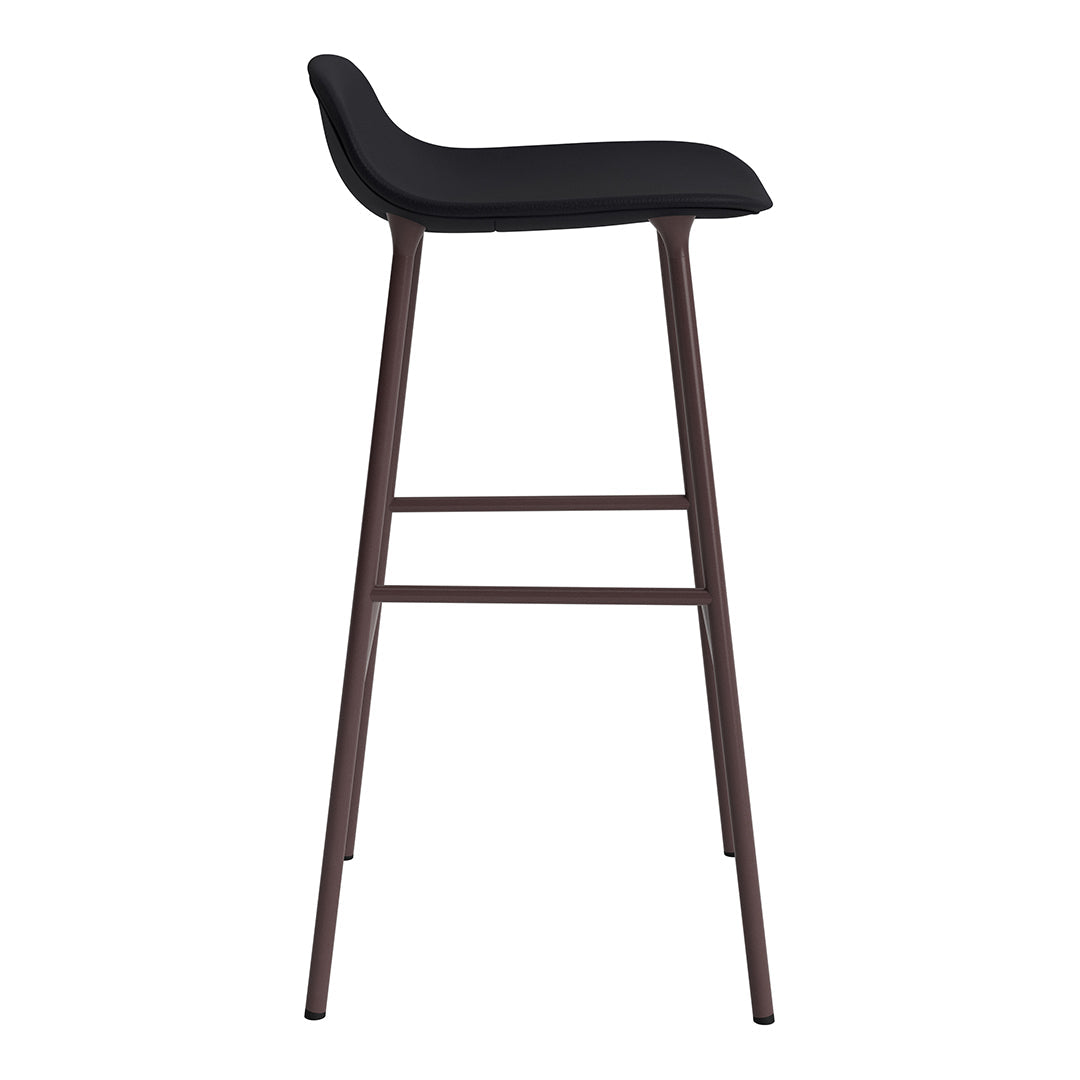 Modern Form Bar Stool with Metal Legs & Upholstered Seat - Perfect for Kitchen Islands, Home Bars & Commercial Use