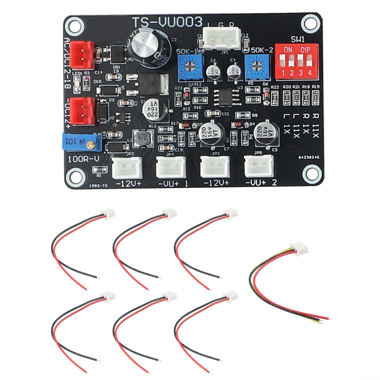 HEBEOT TS VU003 VU Meter Driver Board with Adjustable Backlight - Intelligent Dark Mode Control for Audio Equipment & DIY Electronics Projects - Perfect for Home Studios, DJ Setups, and Sound System Installations