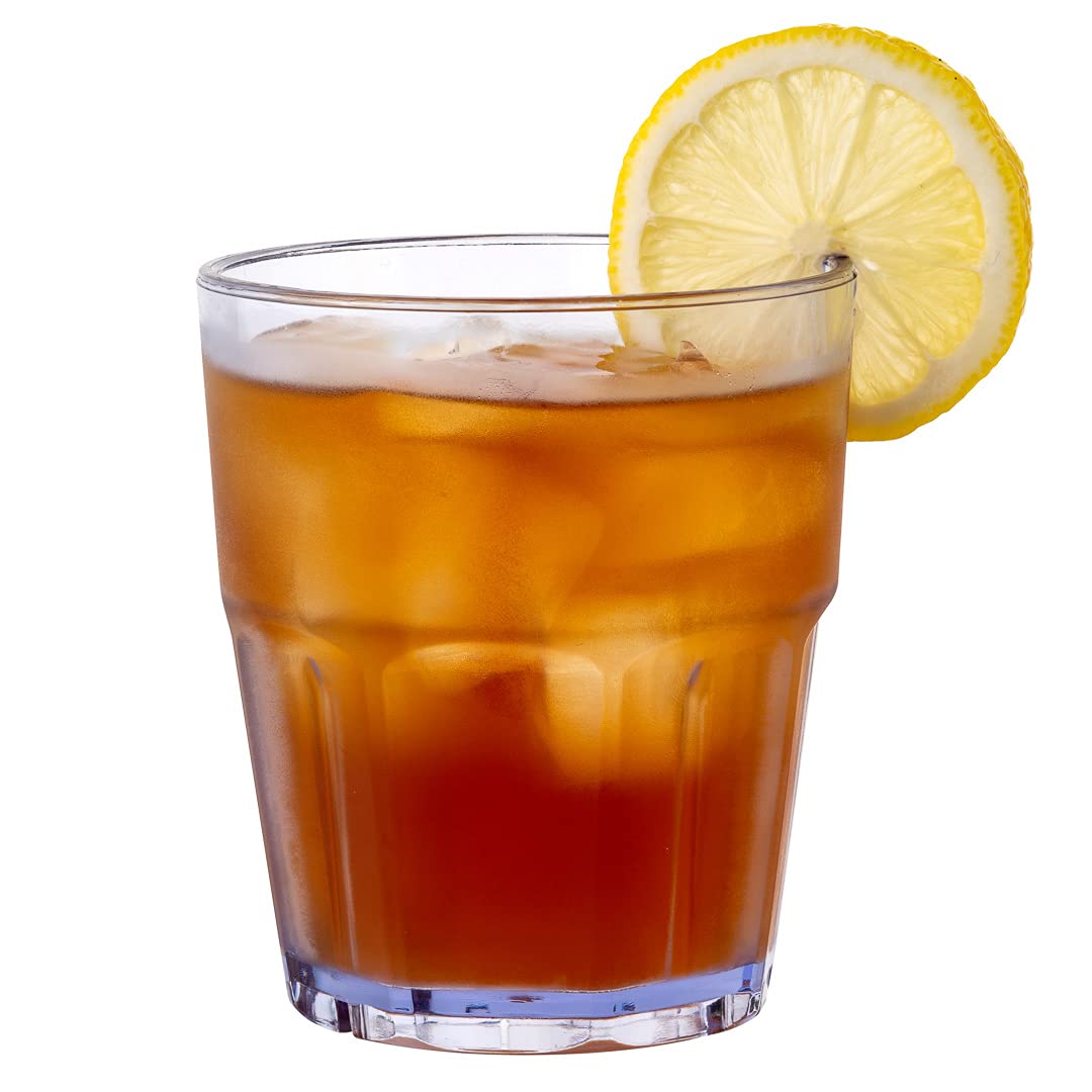 Bev Tek 12oz Shatter-Resistant Plastic Tumblers - Set of 10 Clear Stackable Drinking Cups, Dishwasher Safe & Restaurant Style - Perfect for Parties, Restaurants, and Outdoor Events