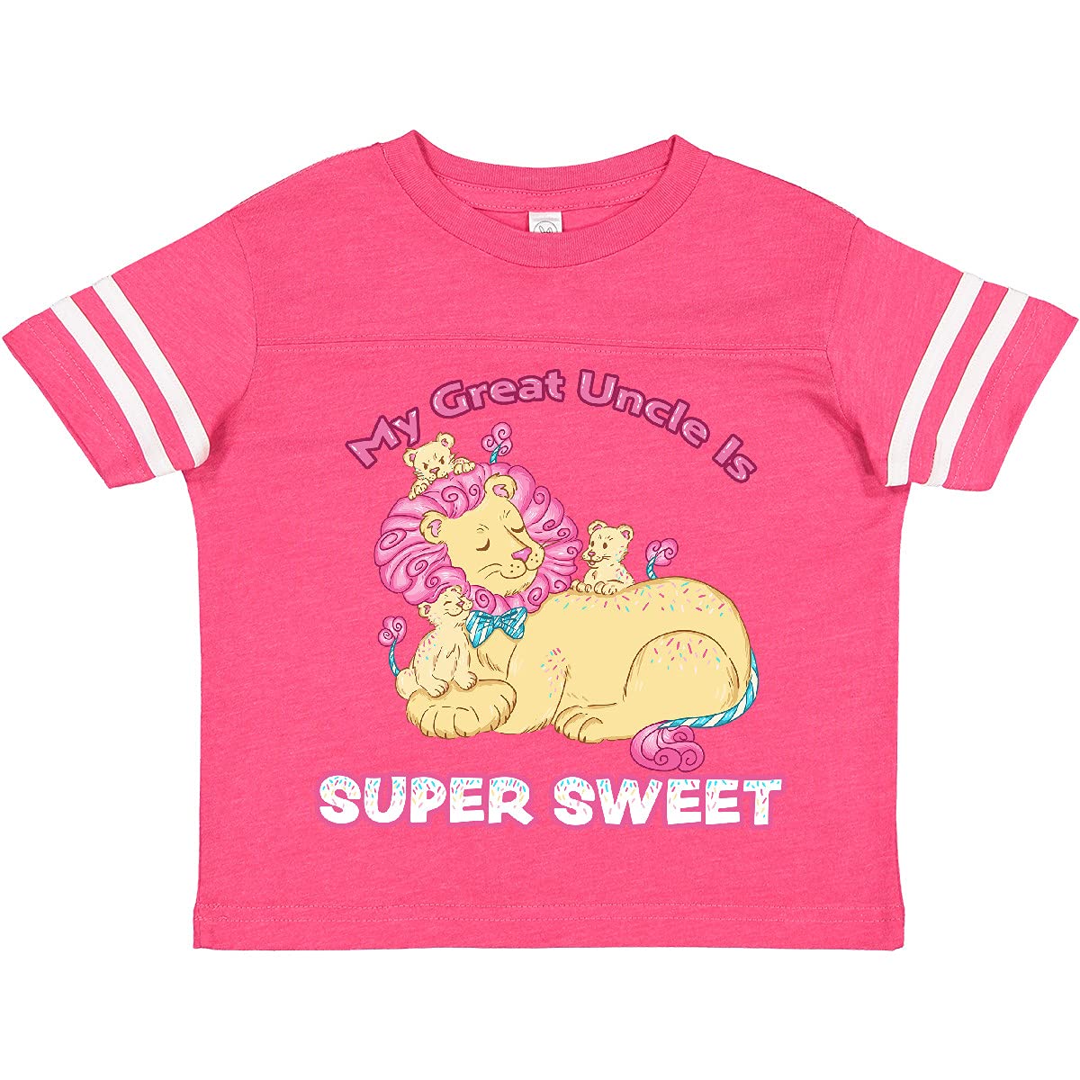 My Great Uncle is Super Sweet Cotton Candy Lions Toddler T-Shirt | Cute Graphic Tee for Boys & Girls | Soft Cotton Kids Shirt for Birthday, Family Reunions & Playdates
