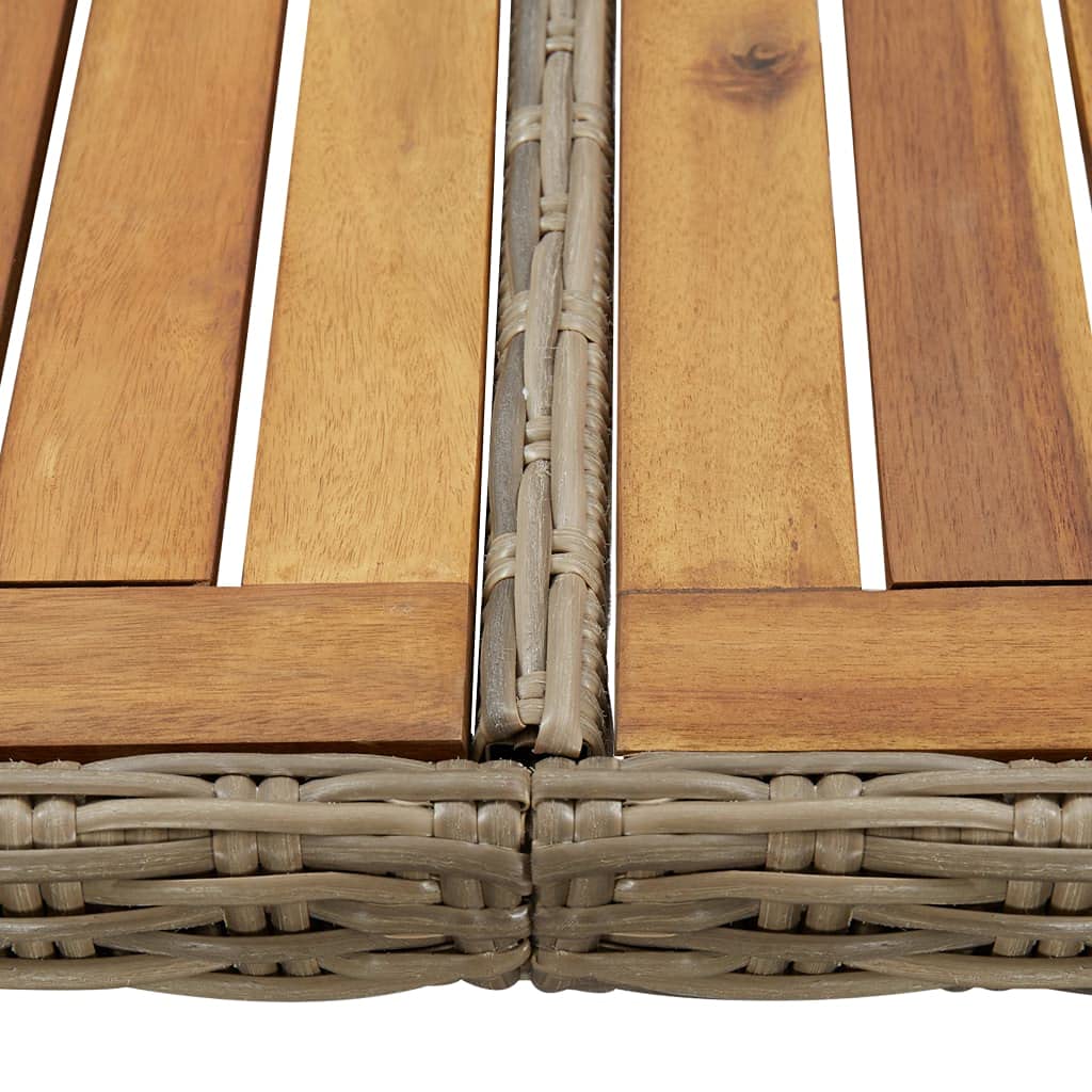 78.7x39.4x29.1 Inch Brown Poly Rattan Rectangular Outdoor Dining Table - Weather-Resistant Wicker Patio Table for Backyard, Garden, Lawn | Fast Shipping | Perfect for Outdoor Entertaining, BBQ Parties & Al Fresco Dining