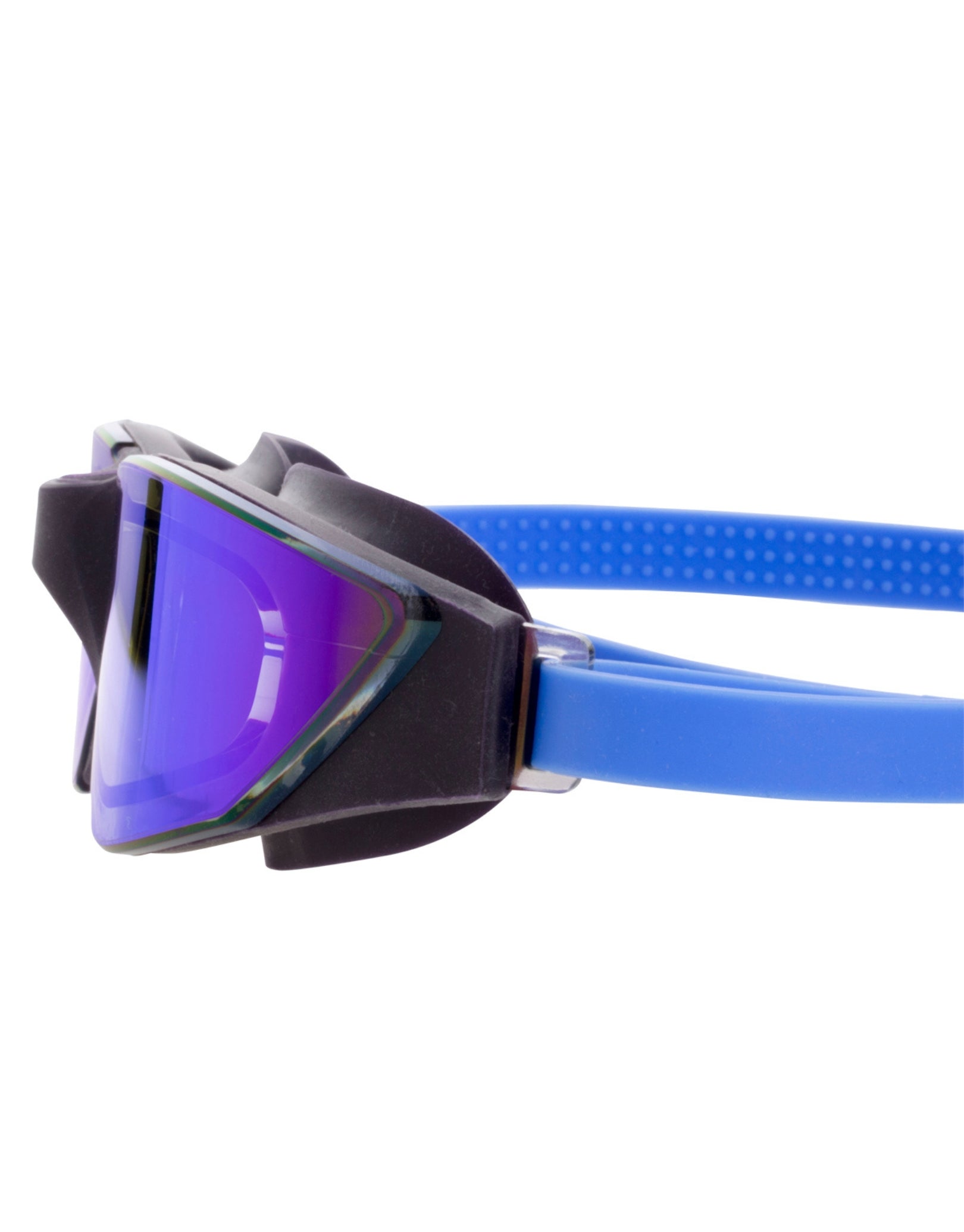 Fashy Splash II Mirrored Adult Swim Goggles - Blue/Black - Anti-Fog UV Protection for Swimming, Snorkeling & Water Sports