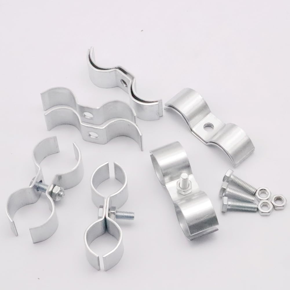Double Pipe Clamp Chain Link Fence Clamps - 6Pcs Panel Clamp with Wing Nut for Securing Gridwall Panels (25mm) - Perfect for Fence Installation, Garden Security & DIY Projects