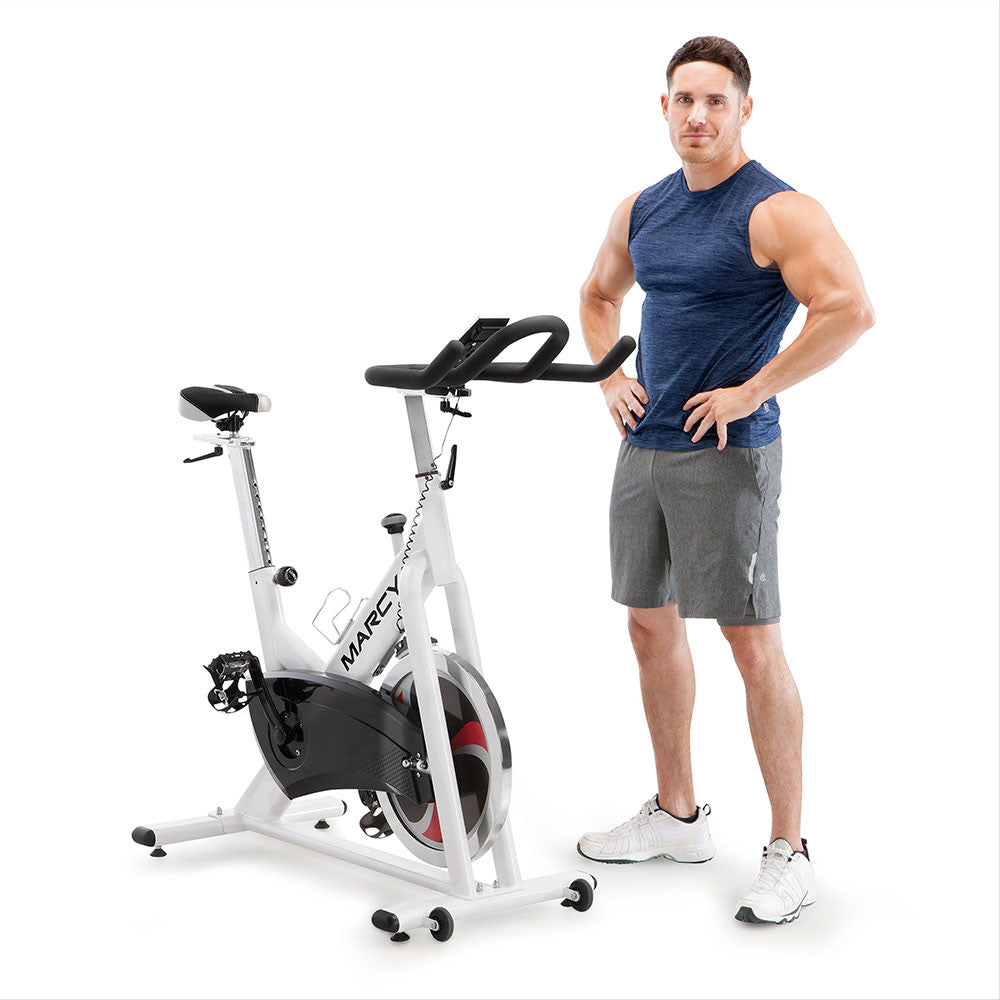 Marcy Club Trainer Exercise Bike - NSP 490 Stationary Bike for Home Gym | Indoor Cycling Workout for Cardio & Strength Training