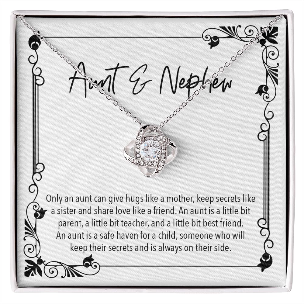 Best Aunt Gift Ideas - Elegant Women's Pendant Necklaces with Personalized Message Cards & Two-Tone Gift Box | Perfect for Birthday, Anniversary & Thank You Presents