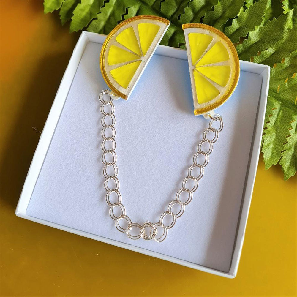 Stylish Citrus Fruit Slice Collar Clips - Trendy Fruit Jewelry for Women | Perfect for Summer Outfits, Beach Vacations & Boho Fashion Accessories