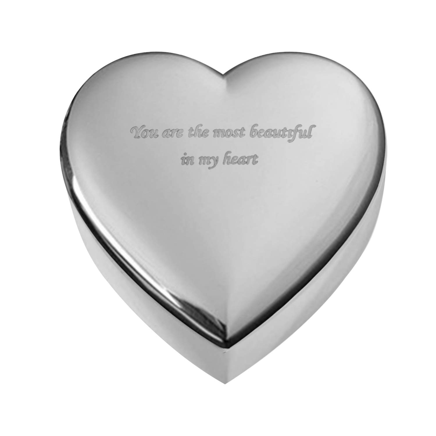 Personalized Engravable Heart-Shaped Jewelry Box - Vintage Treasure Chest Organizer for Rings, Earrings & Necklaces - Custom Wedding Gift Keepsake for Women & Girls - Perfect for Bridal Shower, Anniversary & Valentine's Day Gifts