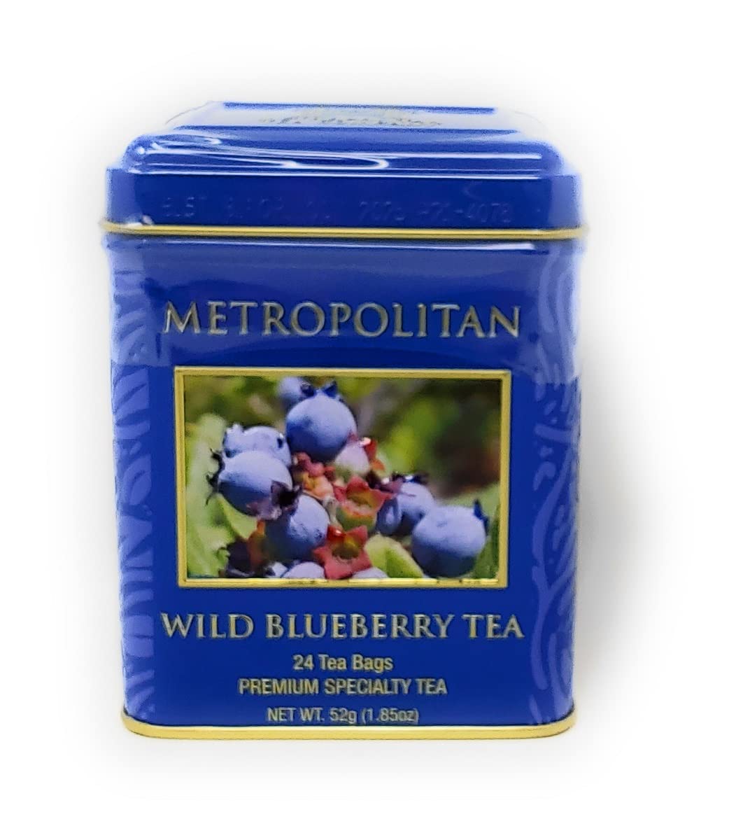Premium Wild Blueberry Black Tea - 24 Tea Bags in Decorative Tin | Loose Leaf Tea Alternative | Perfect for Afternoon Tea, Gifts & Relaxation