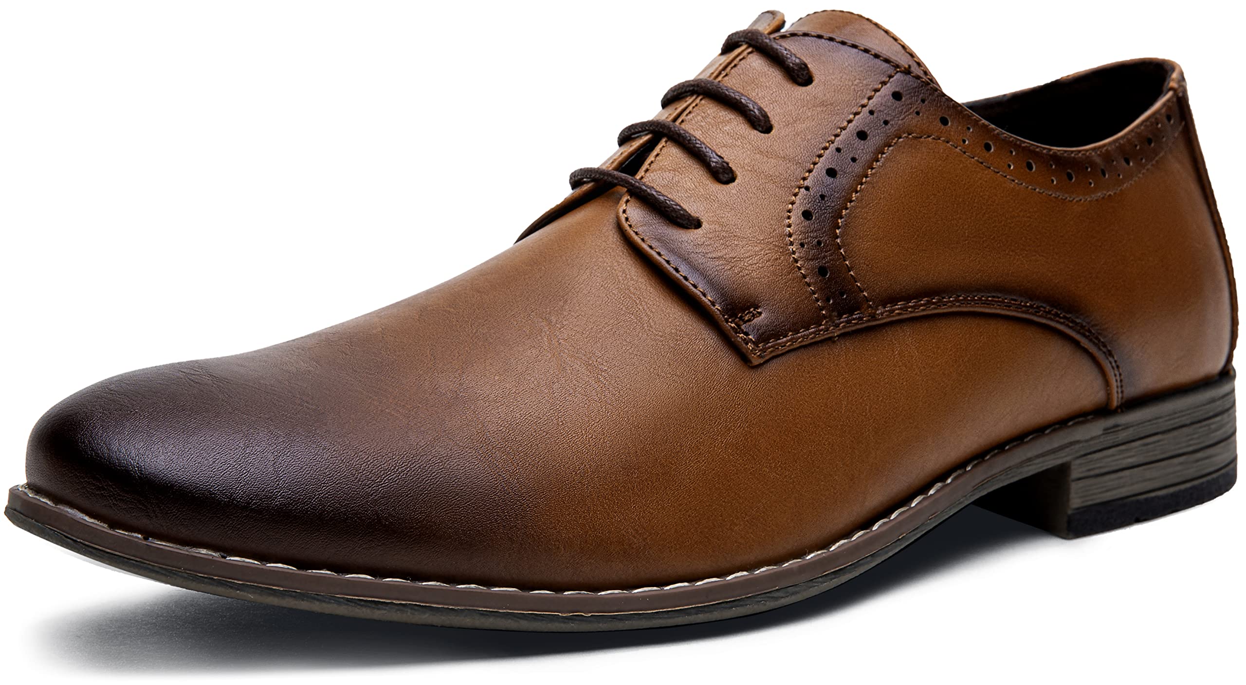 Jousen Men's Oxford Plain Toe Dress Shoes - Classic Formal Derby Shoes for Business, Wedding & Office Wear - Comfortable Leather Dress Shoes for Men