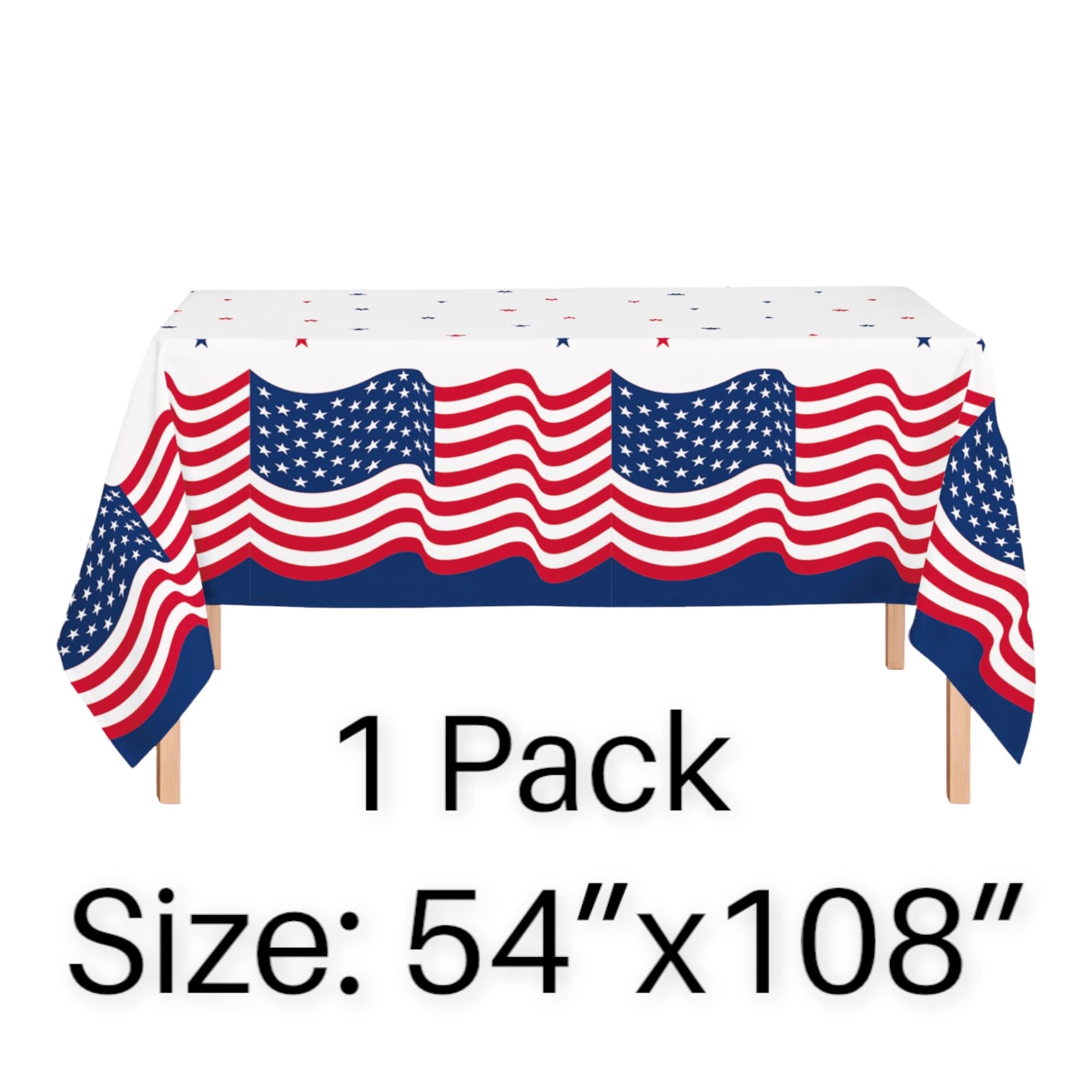 Red White & Blue Patriotic Party Supplies Set - 18 Plates, Cups, Napkins, Balloons + Table Cover, USA Banner & Porch/Door Decor - Perfect for 4th of July Celebrations, Memorial Day & Labor Day Parties