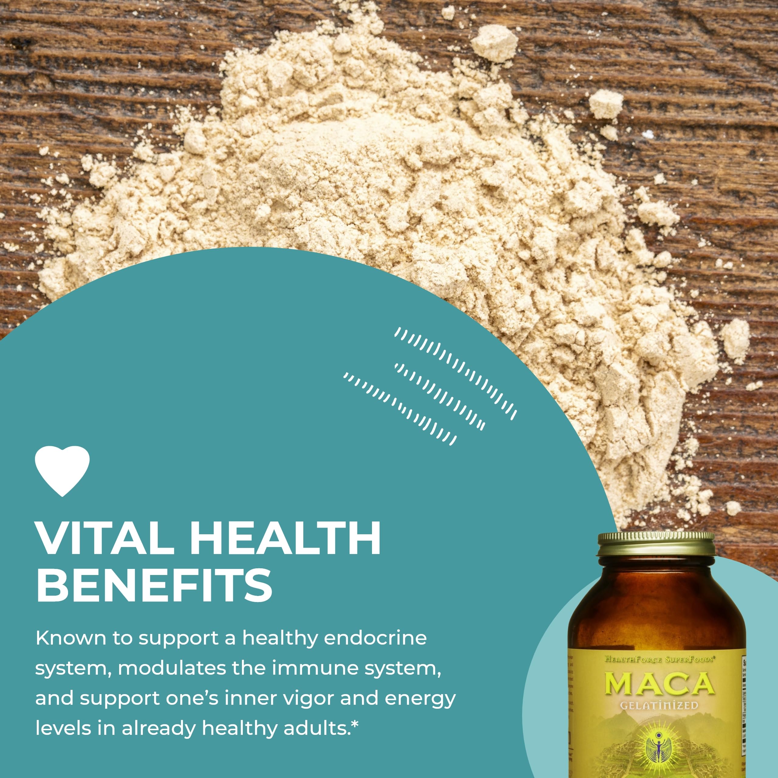 HealthForce SuperFoods Gelatinized Maca Powder - 8 Oz Organic Peruvian Maca Root for Energy, Hormone Balance & Stress Relief - Perfect for Smoothies, Baking & Wellness Drinks