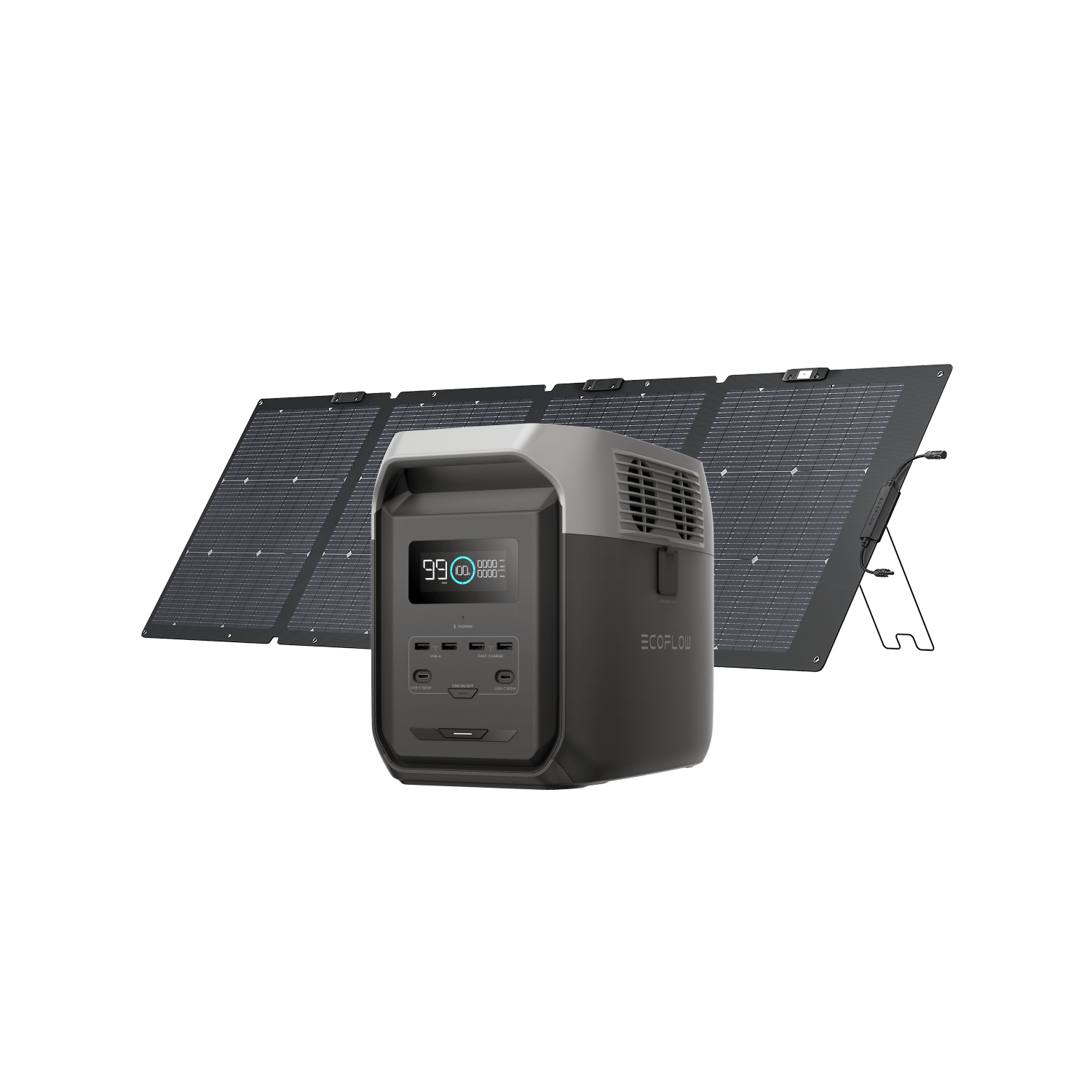 EcoFlow DELTA 3 1500W Portable Power Station with Solar Charging - Perfect for Camping, RV Trips & Home Backup Power