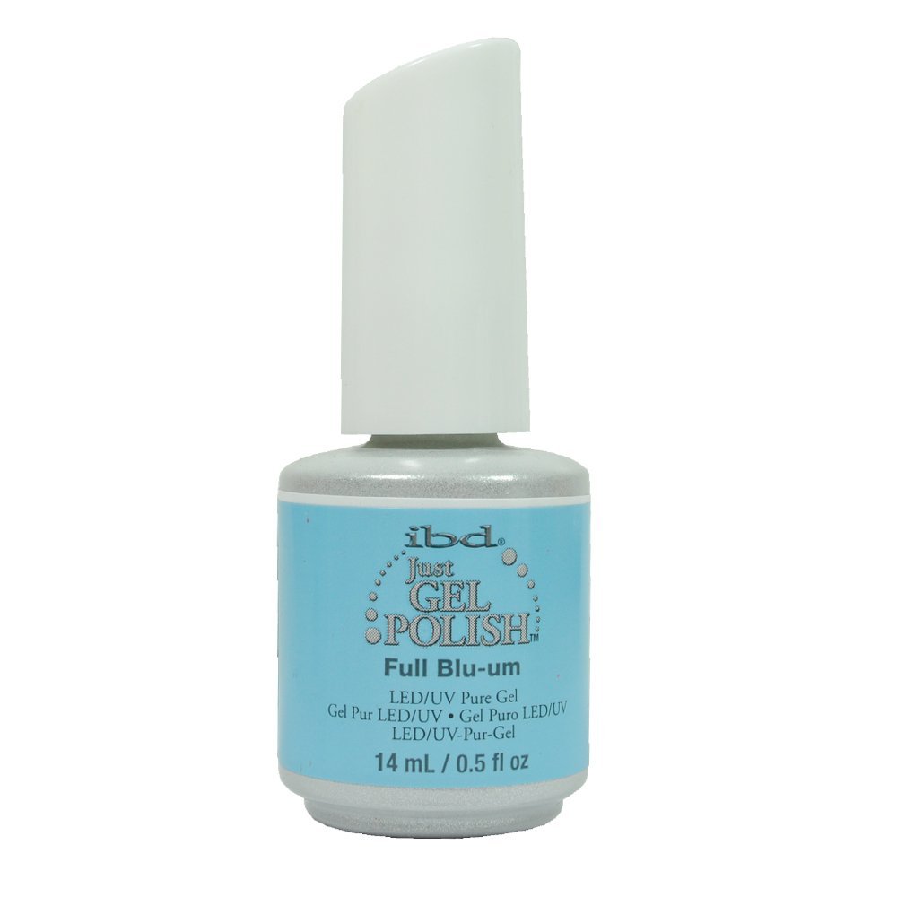 IBD Just Gel Social Lights Collection - Light Blue Gel Nail Polish (Full Blu-um) | Long-Lasting & Chip-Resistant | Perfect for Manicures, Pedicures & Nail Art | Salon-Quality at Home