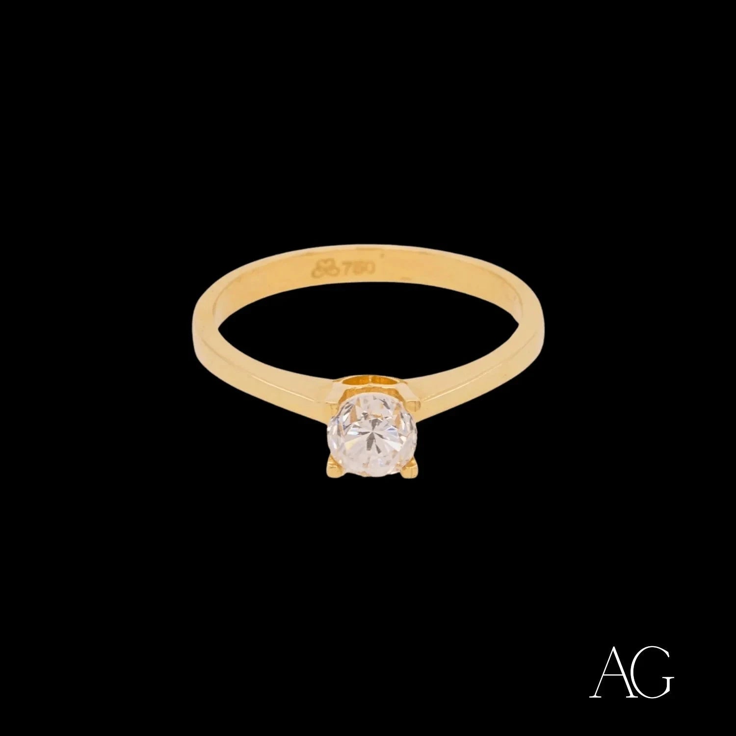 18K Gold Solitaire Ring for Women - Elegant & Timeless Engagement, Wedding, or Anniversary Jewelry Gift - Perfect for Proposals, Bridal Sets, and Special Occasions