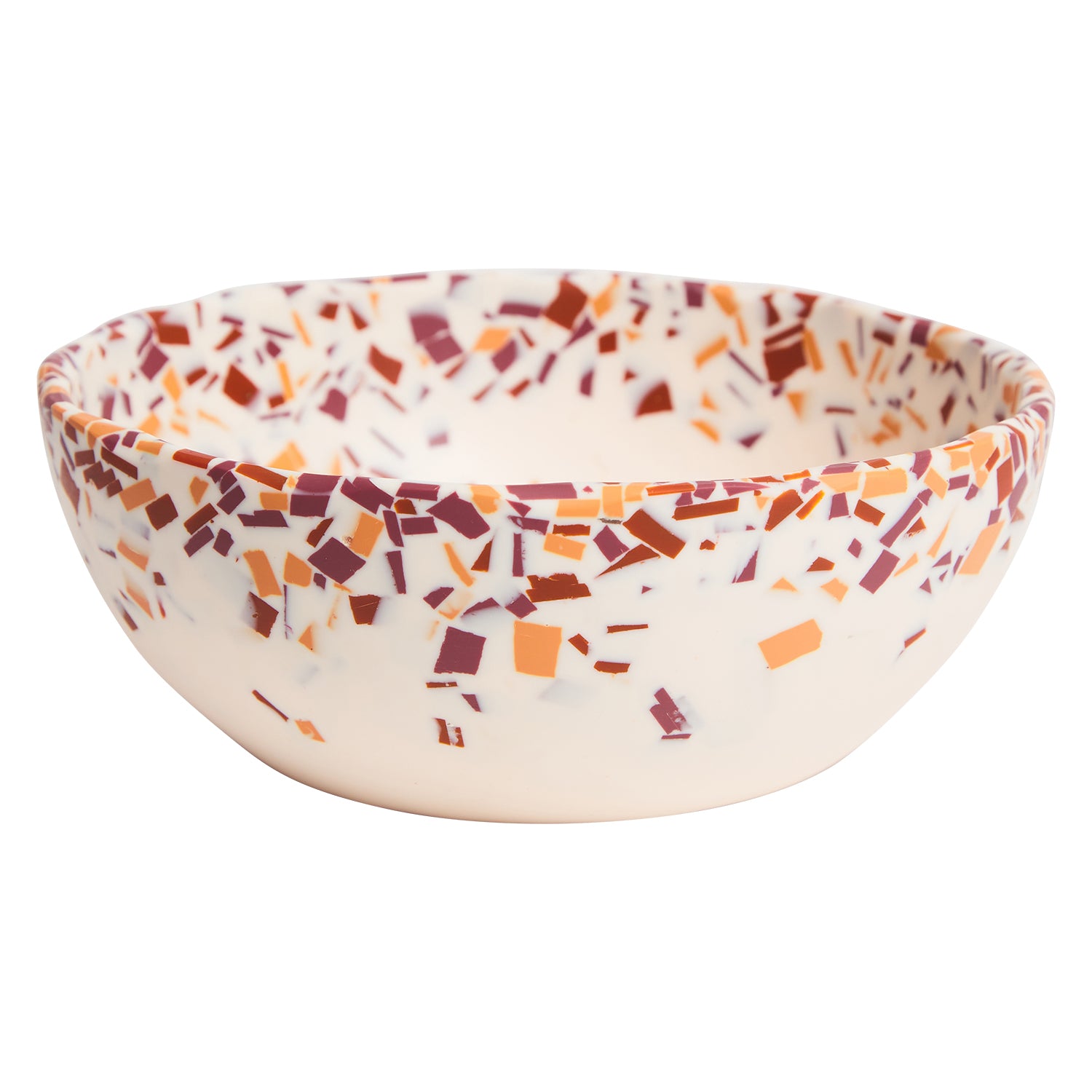 Sloane Bowl - Handmade Nougat Terrazzo Ceramic Bowl | Perfect for Serving Desserts, Salads, and Snacks | Stylish Kitchen & Dining Decor