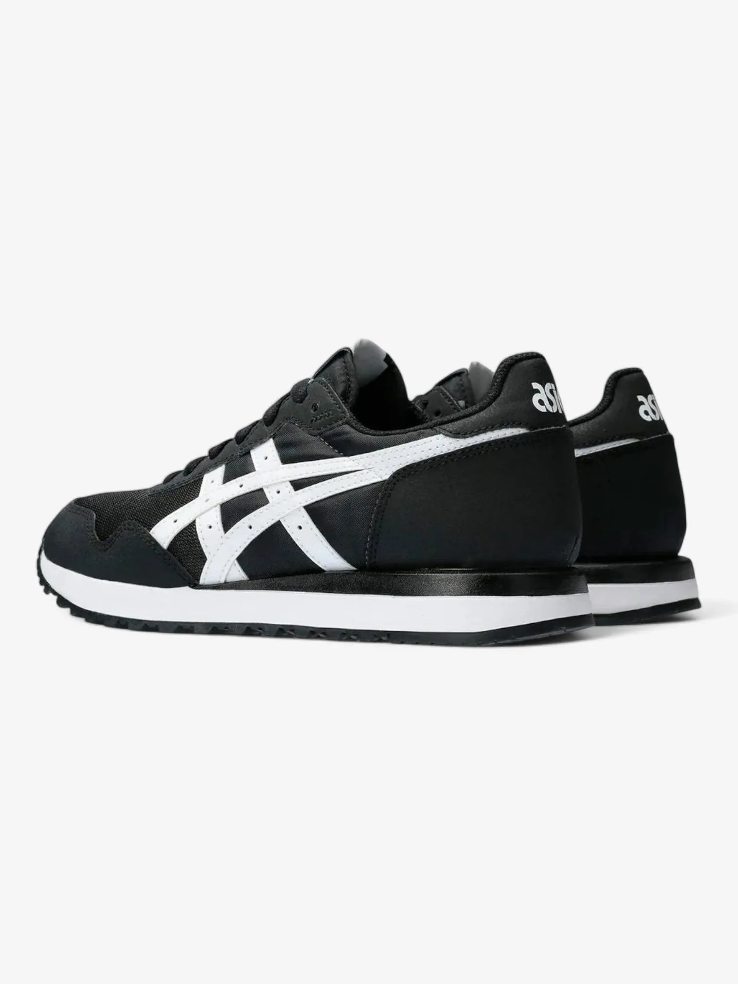 ASICS Women's Tiger Runner II Running Shoes - Black & White | Lightweight Cushioned Sneakers for Jogging, Gym & Daily Wear