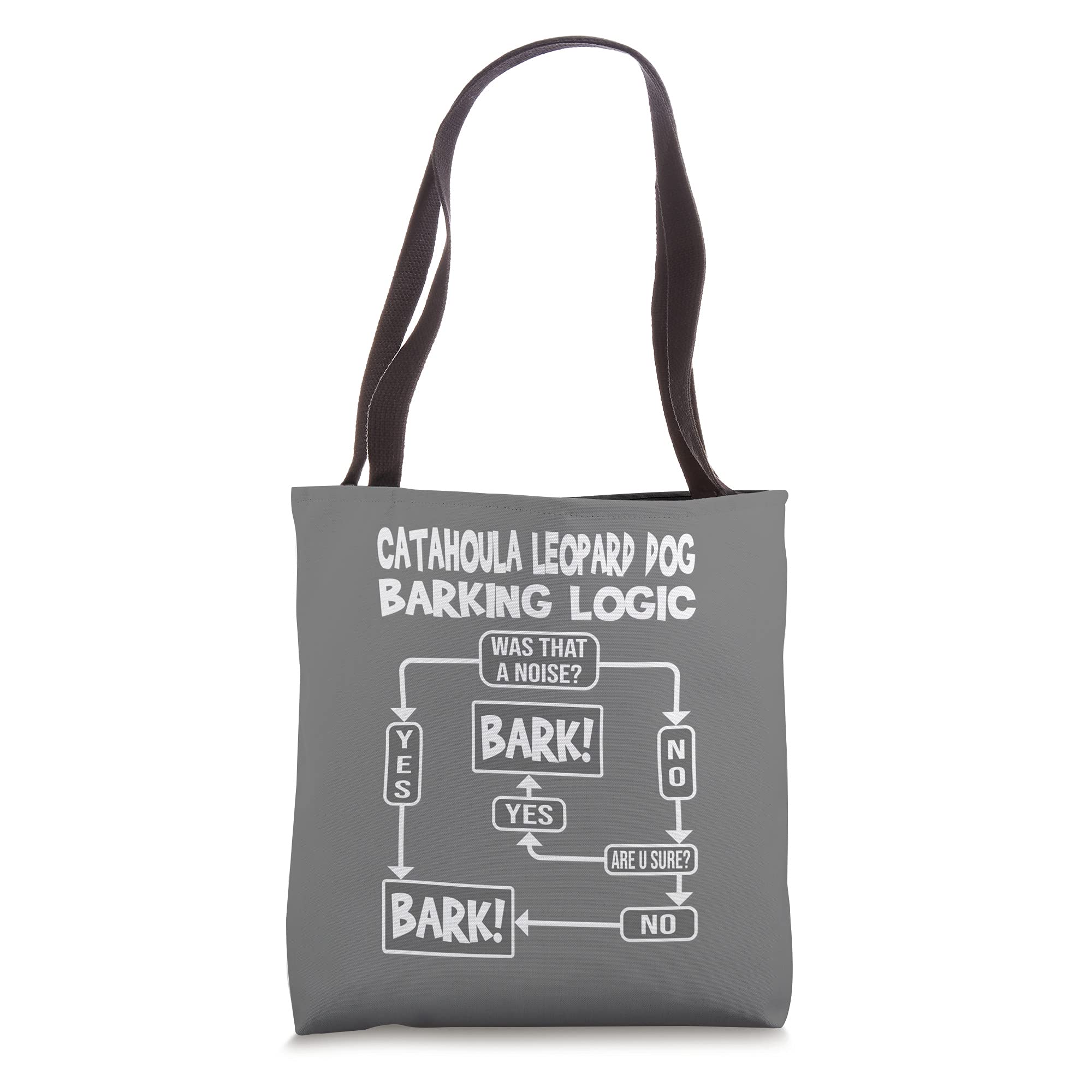 Funny Catahoula Leopard Dog Tote Bag - Unique Dog Lover Gift for Women & Men - Durable Canvas Shopping Bag for Groceries, Beach, Work & Travel