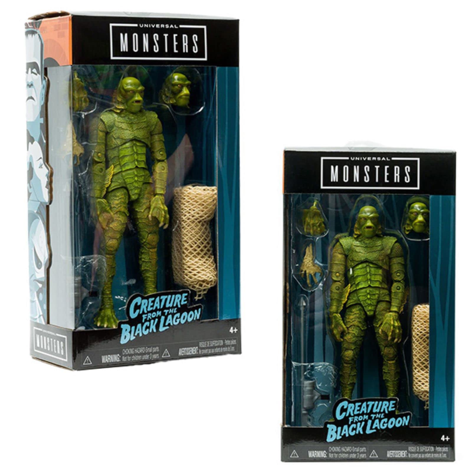 Jada Toys Creature from The Black Lagoon 7-Inch Action Figure with 5 Accessories - Collectible Monster Toy for Horror Fans & Movie Enthusiasts | Perfect for Display, Gifts, and Halloween Decorations