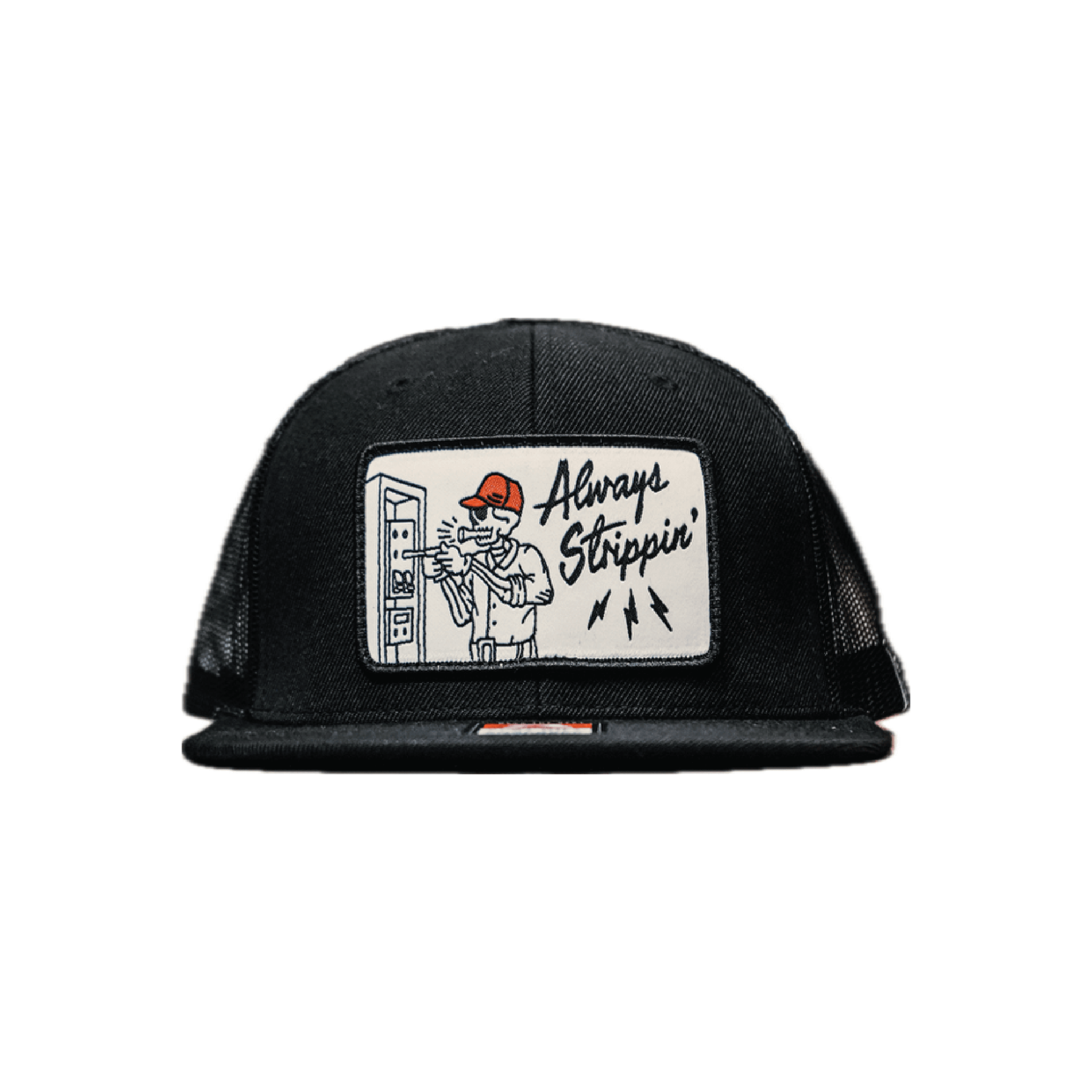 Always Strippin' Meshback Snapback Hat - Black Adjustable Baseball Cap for Men & Women | Perfect for Sports, Outdoor Activities & Streetwear Fashion