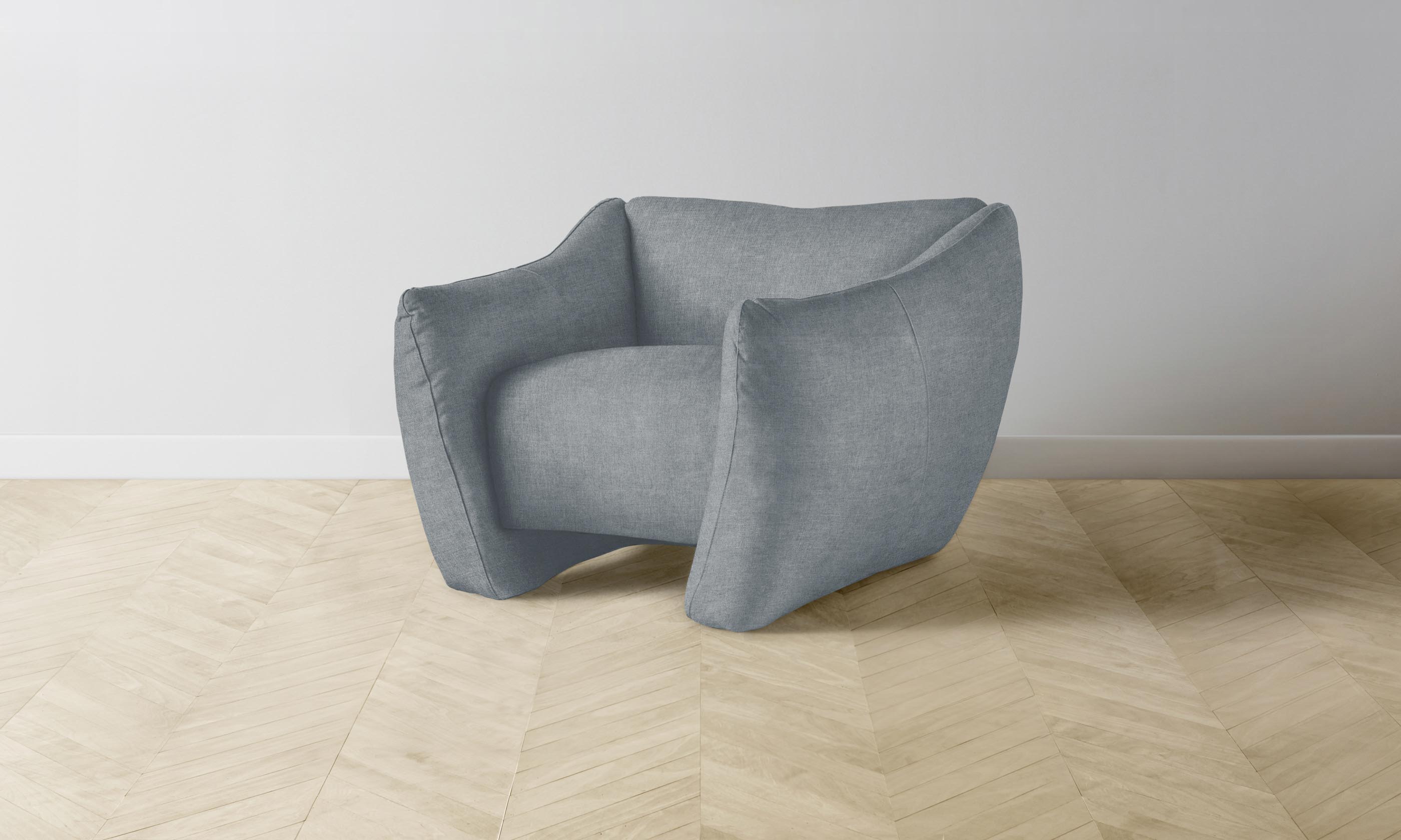 Premium Bond Chair with Performance Mélange Weave in Aegean Blue - Modern Office & Home Furniture for Workspaces, Living Rooms & Cozy Reading Nooks