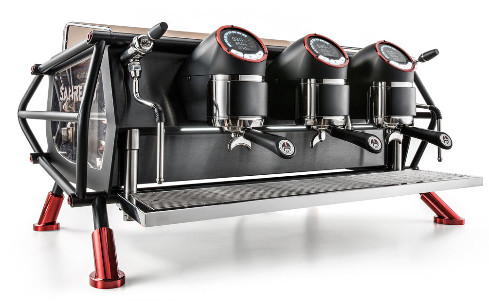 Sanremo Café Racer Naked Espresso Machine - 3 Group Commercial Coffee Maker for Cafes & Restaurants | Professional Barista Equipment for High-Volume Espresso Brewing