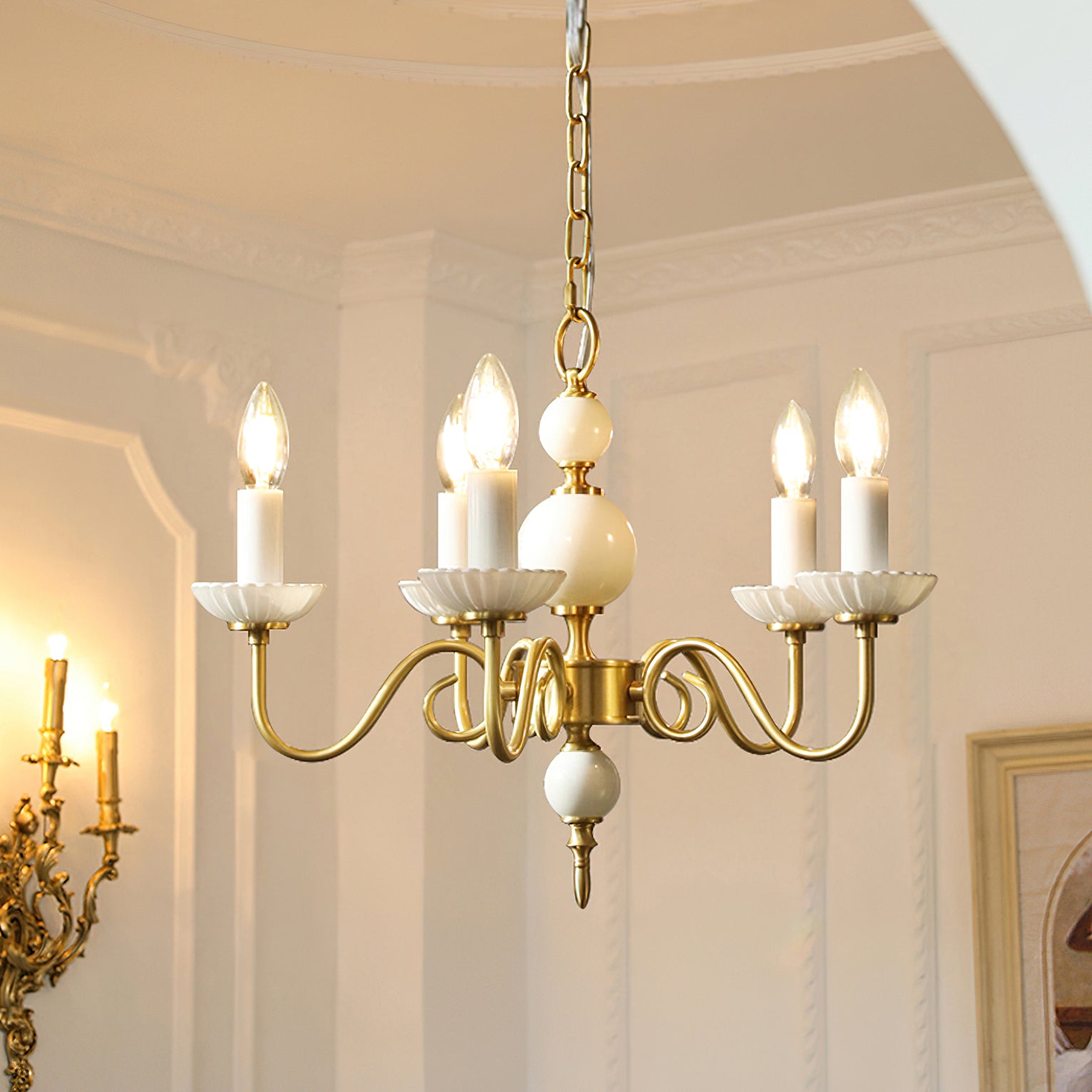 Carlita Chandelier - Elegant Crystal Ceiling Light Fixture for Dining Room, Living Room & Bedroom | Modern Home Decor Lighting