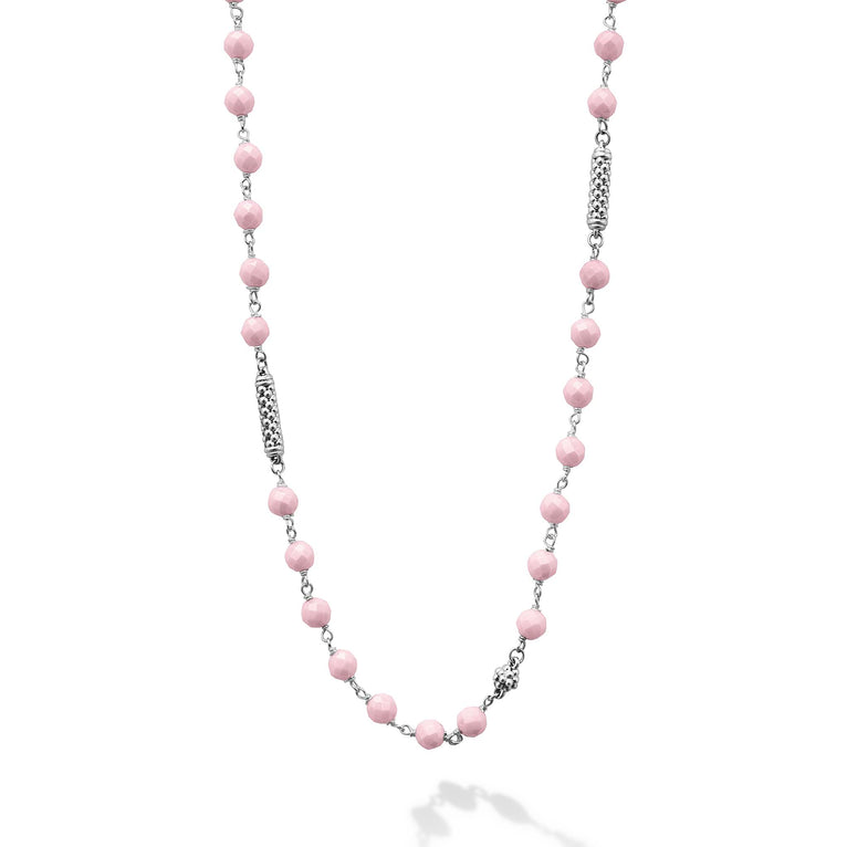 Elegant Pink Ceramic Beaded Necklace for Women | Handmade Boho Chic Jewelry | Perfect for Parties, Weddings & Everyday Wear