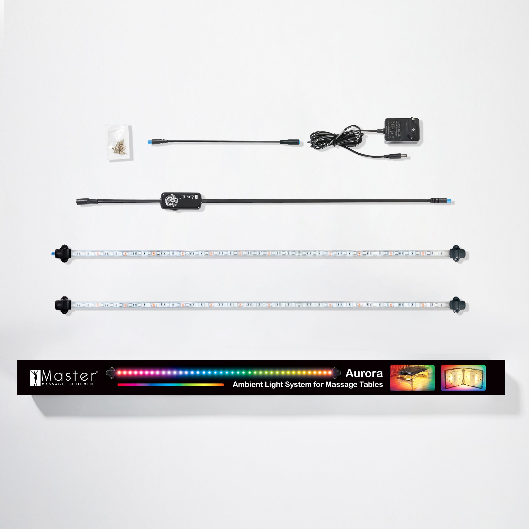 Aurora Multicolor LED Ambient Lighting System for Massage Tables - Adjustable Atmosphere Light with Remote Control | Perfect for Spa, Massage Therapy & Relaxation Rooms