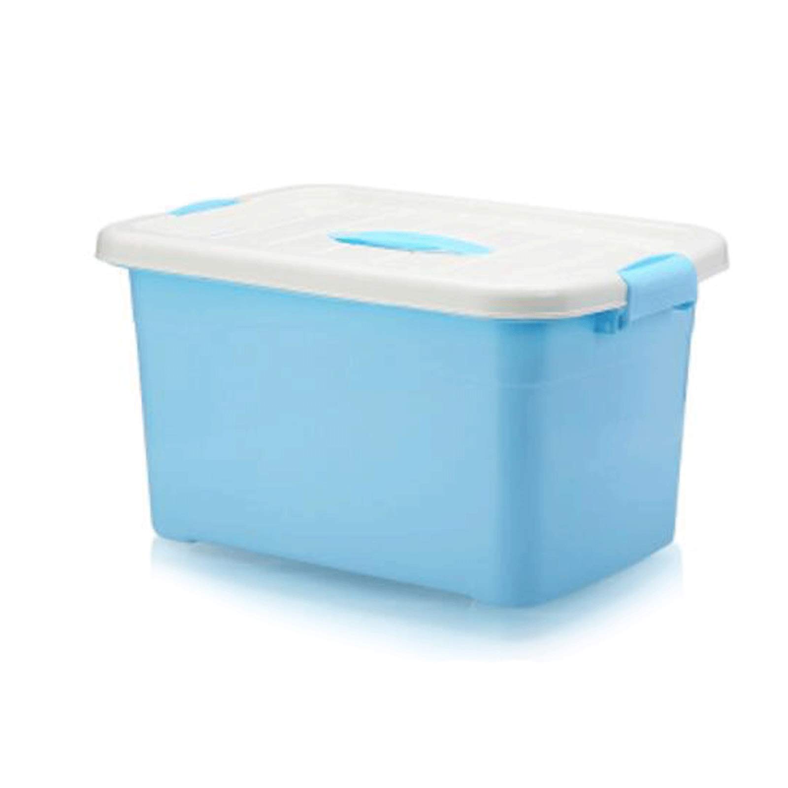 WOCOYO Large Rolling Storage Box with Wheels - Portable Plastic Organizer for Books, Snacks, Toys & Clothes - Foldable Storage Bin for Home, Office, Dorm & Travel Organization