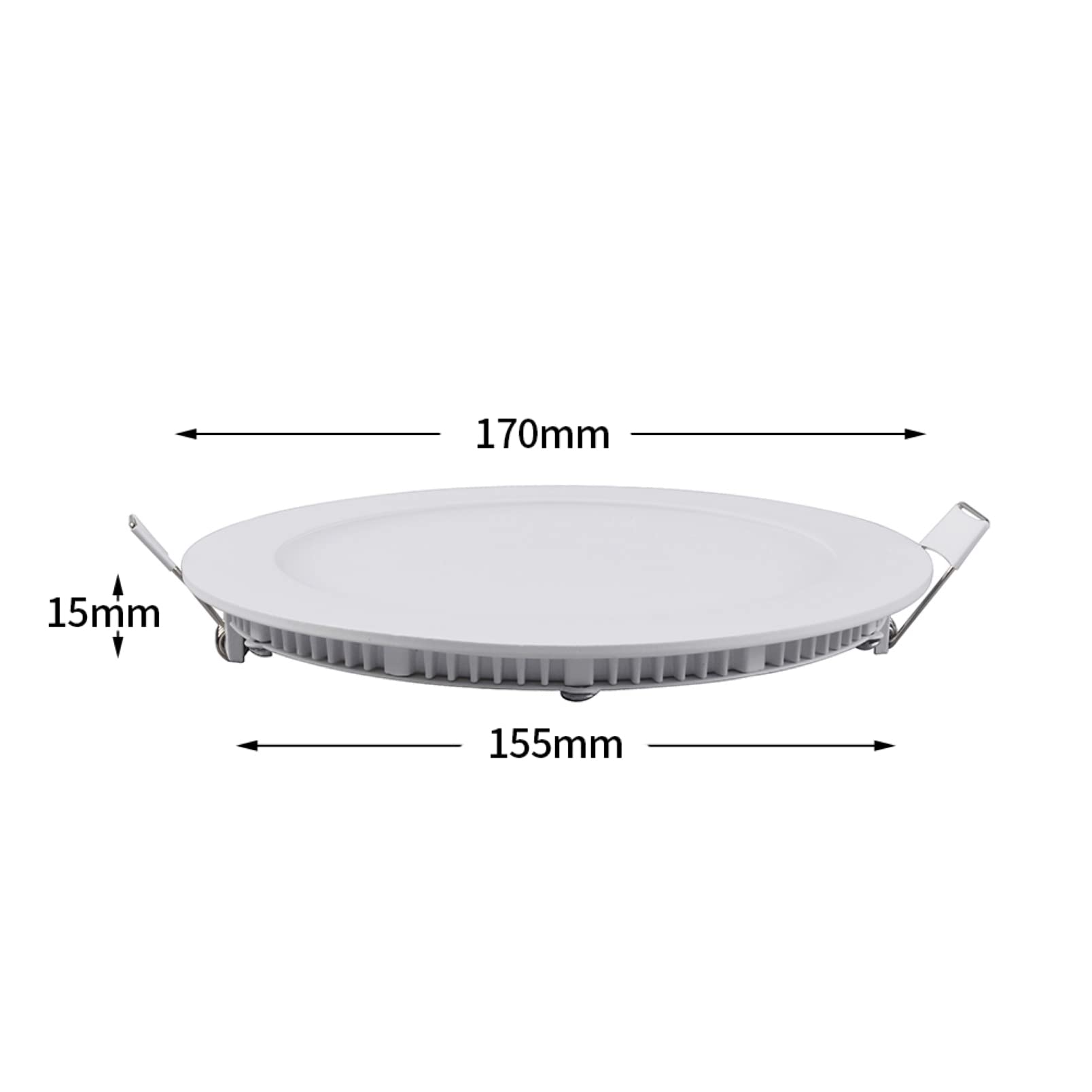 8 Pack 12W LED Flat Panel Round Recessed Downlights - 720 Lumens, 6500K Cool White, Flush Mount Ceiling Lights - Energy Efficient LED Panel Lights for Bathroom, Kitchen, Living Room & Office - AC85-265V Wide Voltage