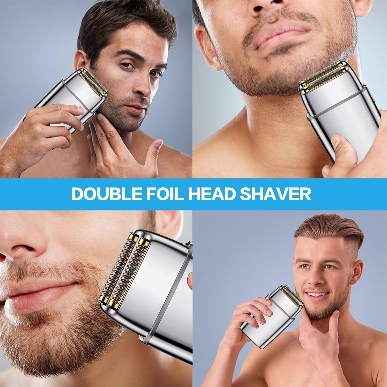 2024 Latest 2-Pack Replacement Shaver Foil & Cutters for BaBylissPRO Double FXFS2 Metal Shaver - Silver | Professional Grooming & Hair Cutting Accessories for Barbers & Home Use