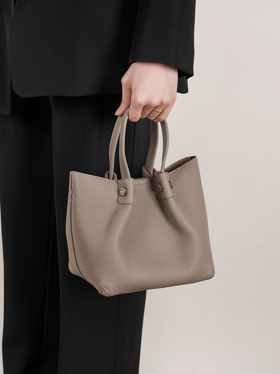 Premium Genuine Leather Carryall Tote Bag for Women & Men - Stylish & Durable Travel, Work & Everyday Use
