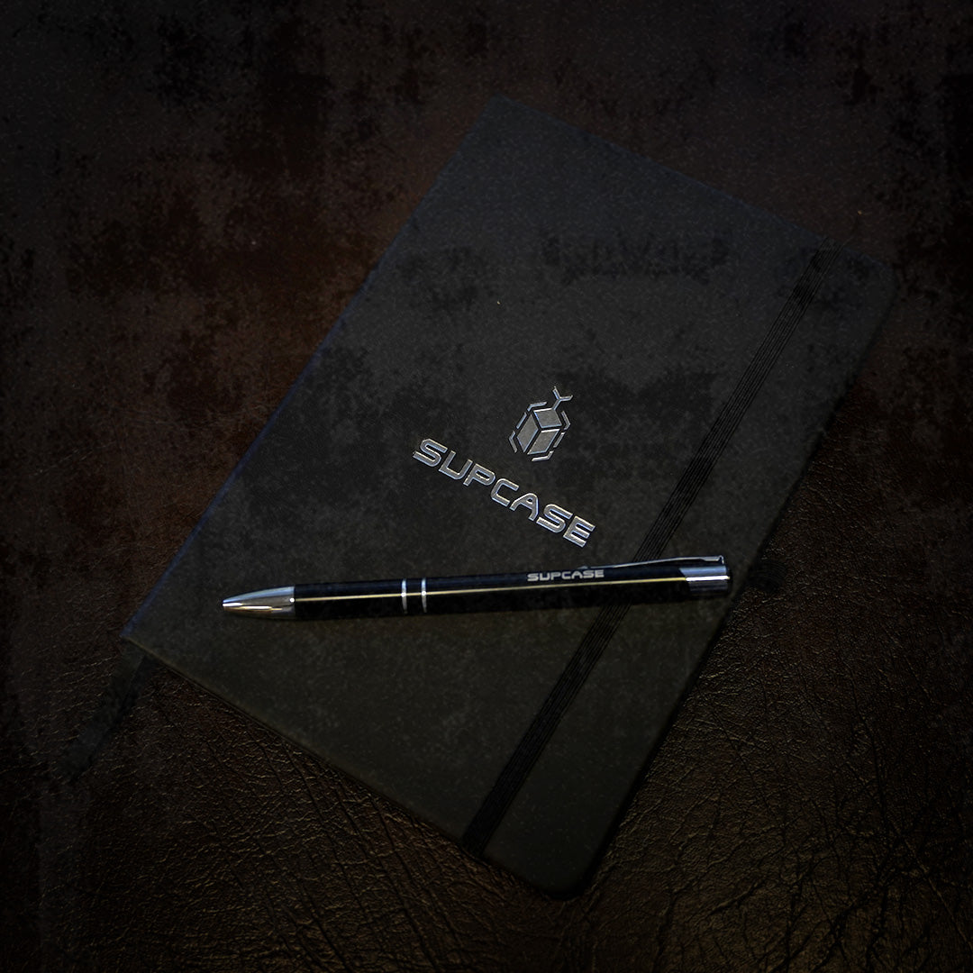 Official Limited Edition SUPCASE Notebook - Black | Durable & Stylish Laptop Cover for Work, School & Travel